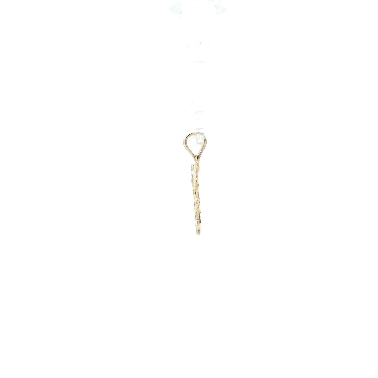 10K Yellow & White Gold Rectangle Letter "A" Pendant
