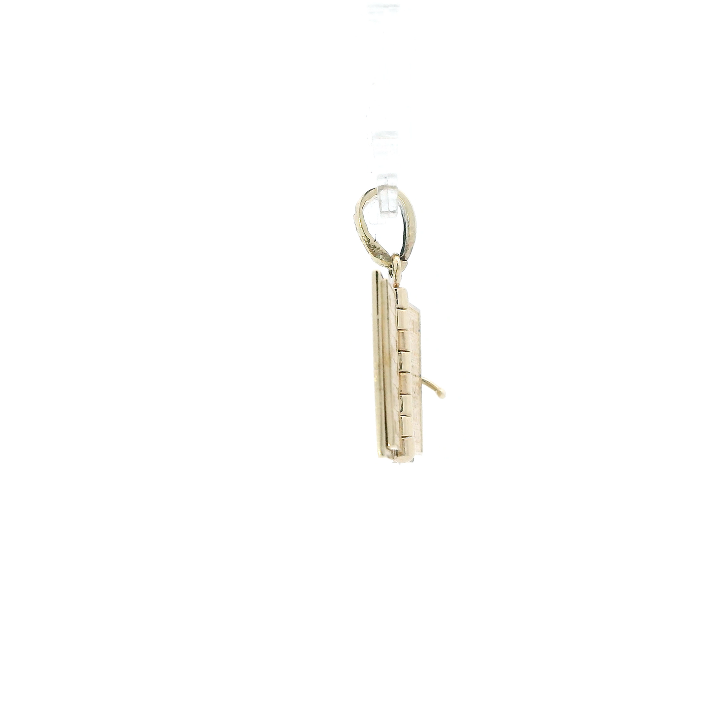 14K Yellow Gold Bible With Verses Pendant