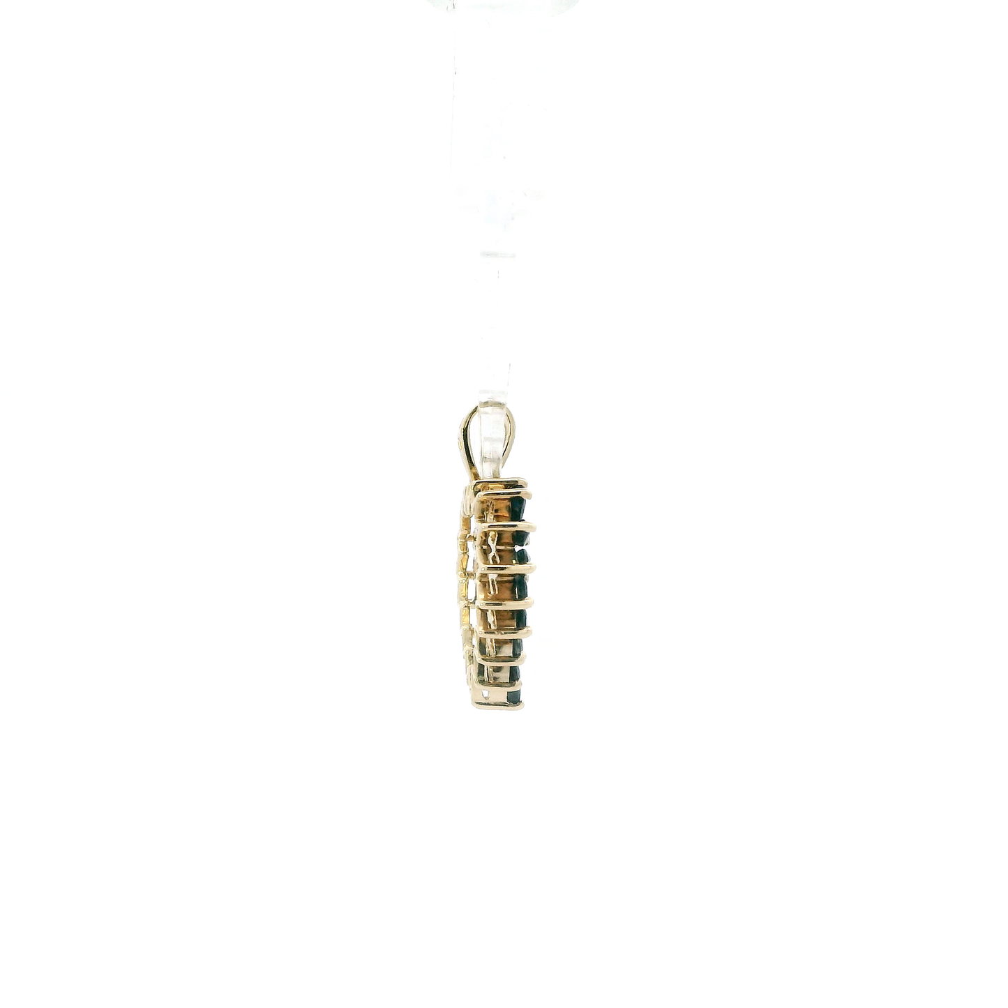 10K Yellow Gold Sapphire Heart Pendant