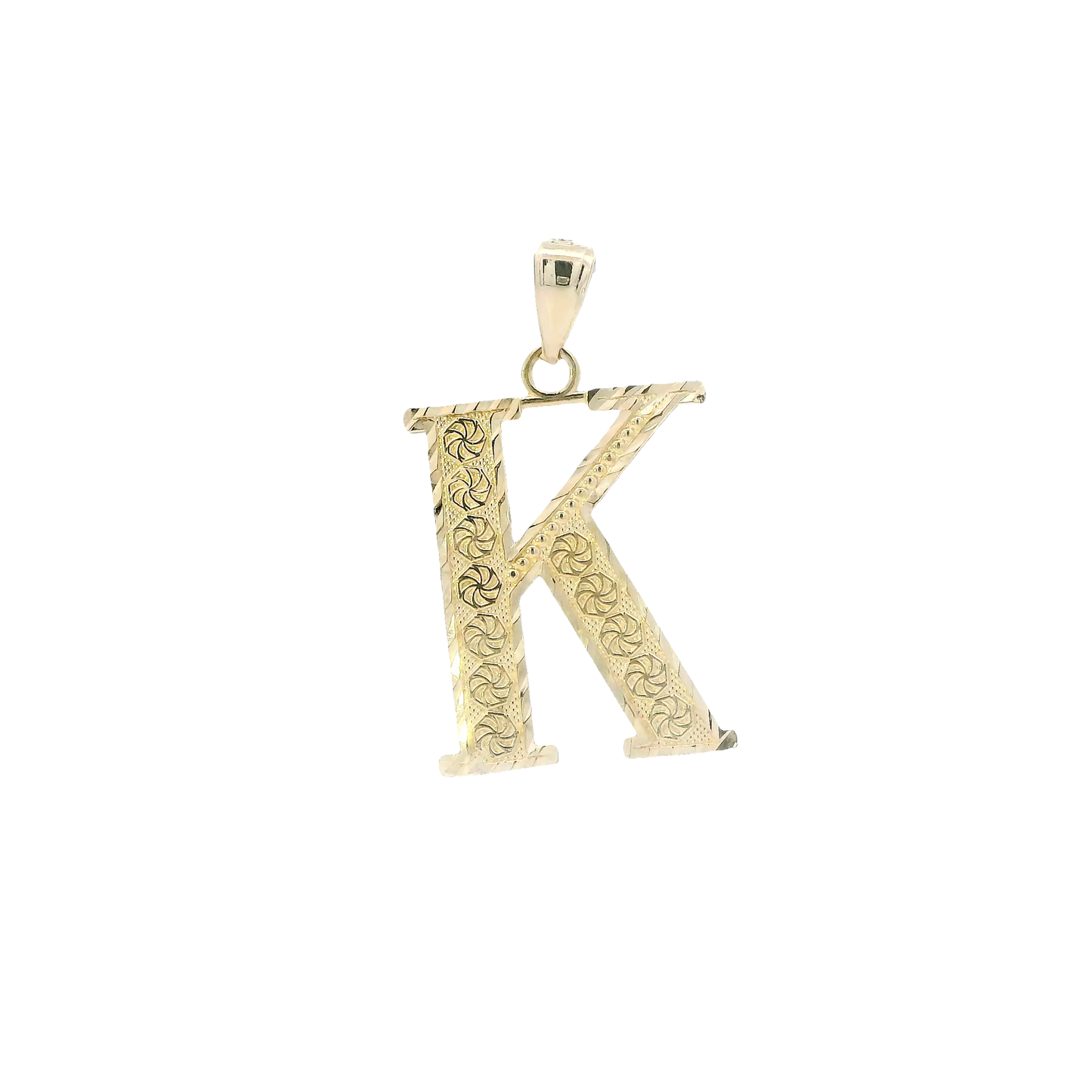 10K Yellow Gold Letter "K" Pendant