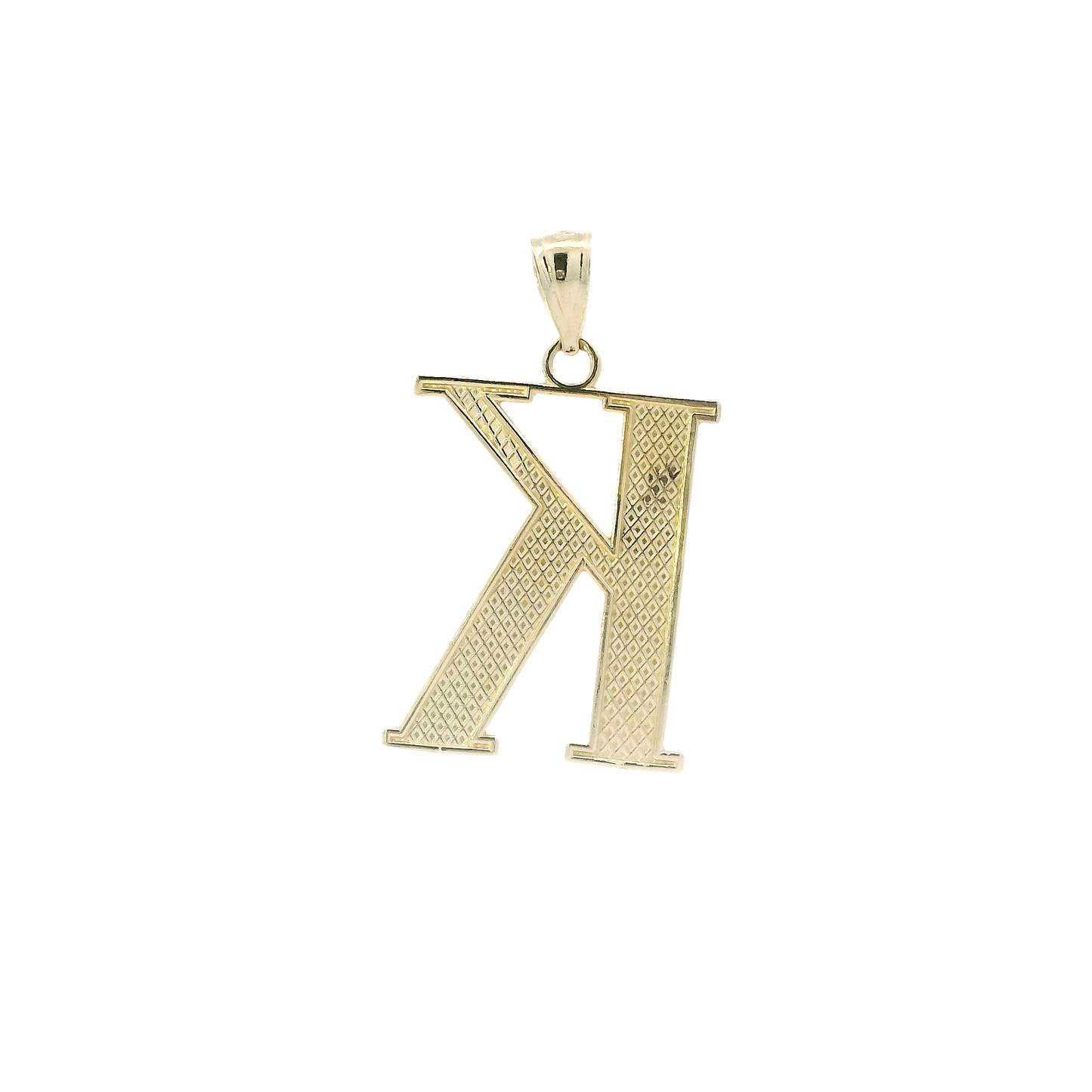 10K Yellow Gold Letter "K" Pendant