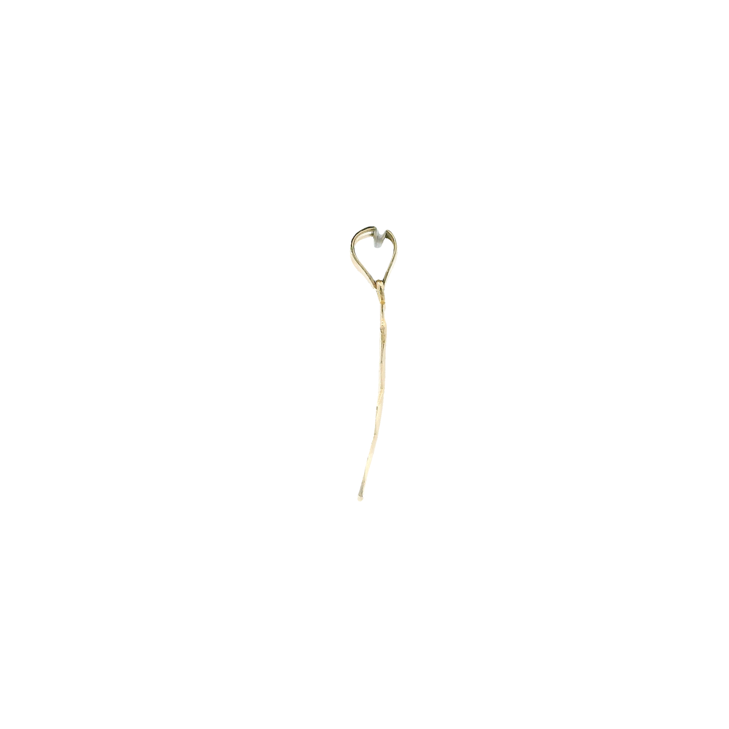 10K Yellow Gold Two Half Heart Pendants