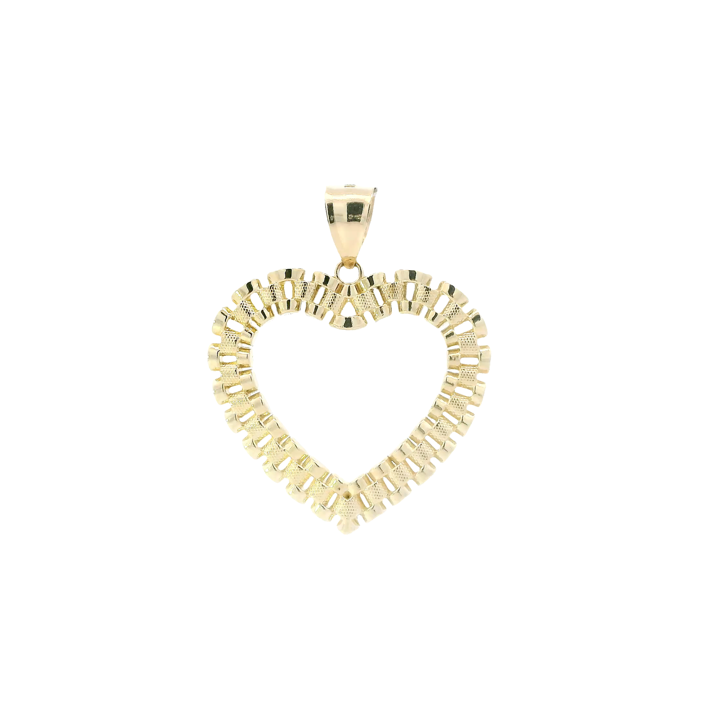 10K Yellow Gold Rolex Heart Pendant