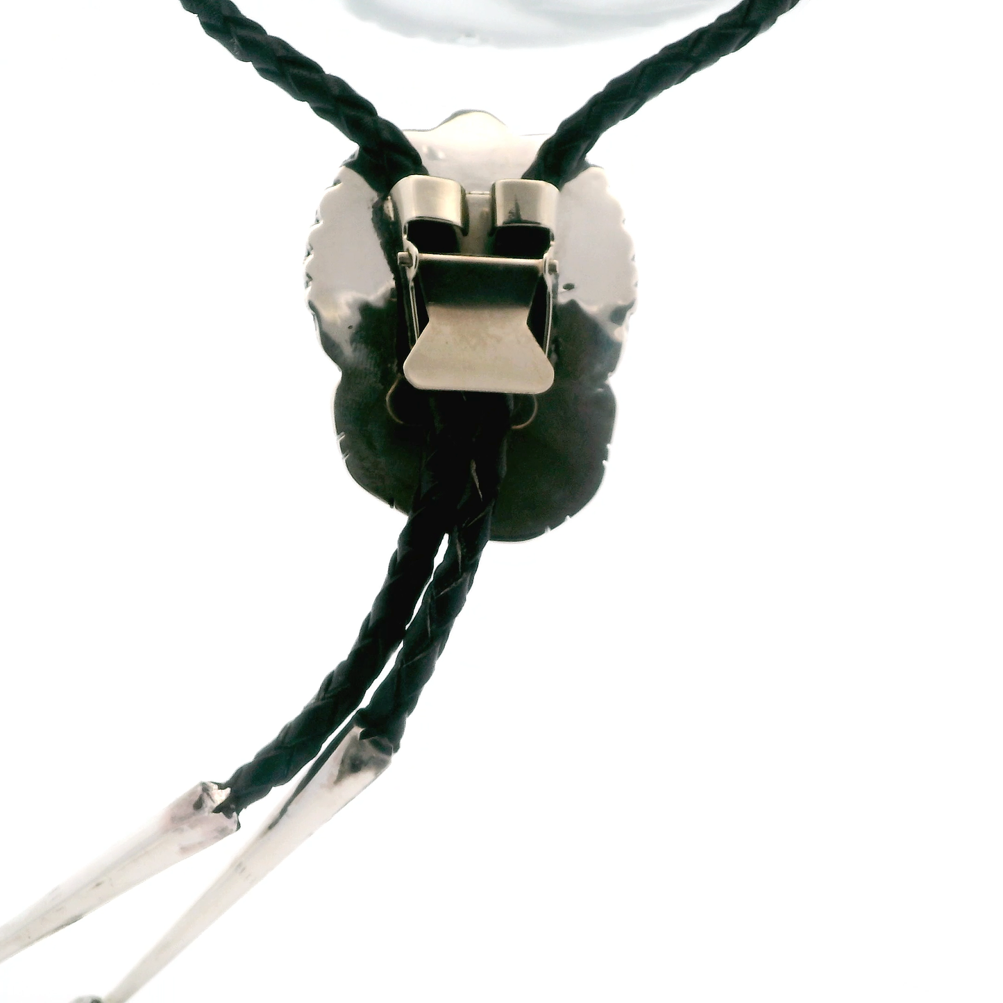 Vintage South West sterling Silver Bolo Necklace & Turquoise Pendant