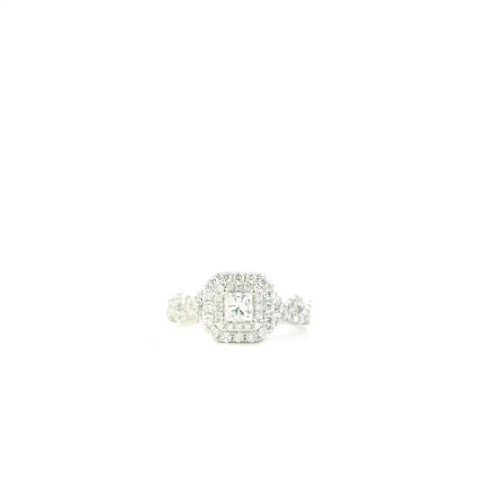 Vera Wang 14K White Gold Diamond Women's Ring - 1.00ct