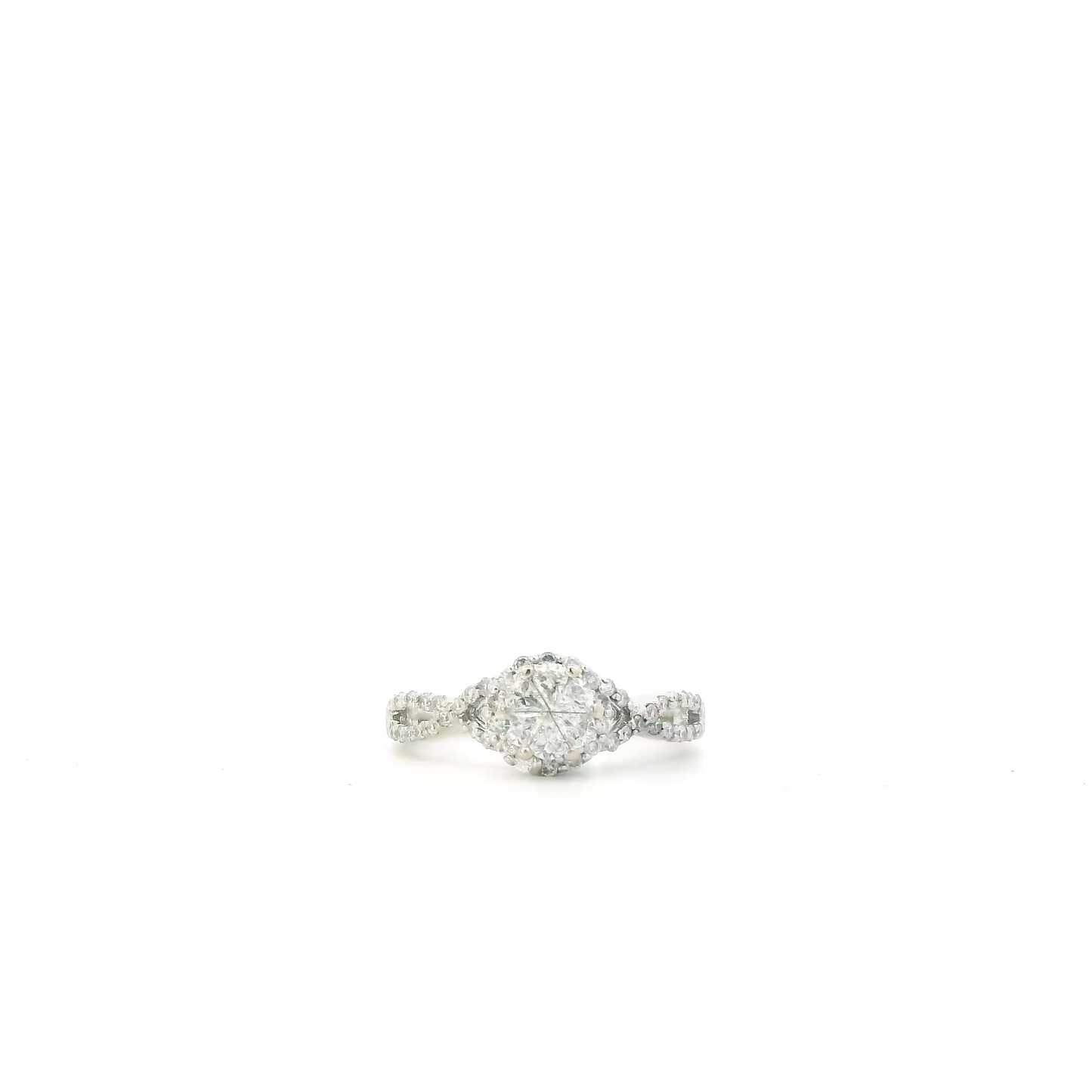 14K White Gold Diamond Women's Ring - 0.47ct