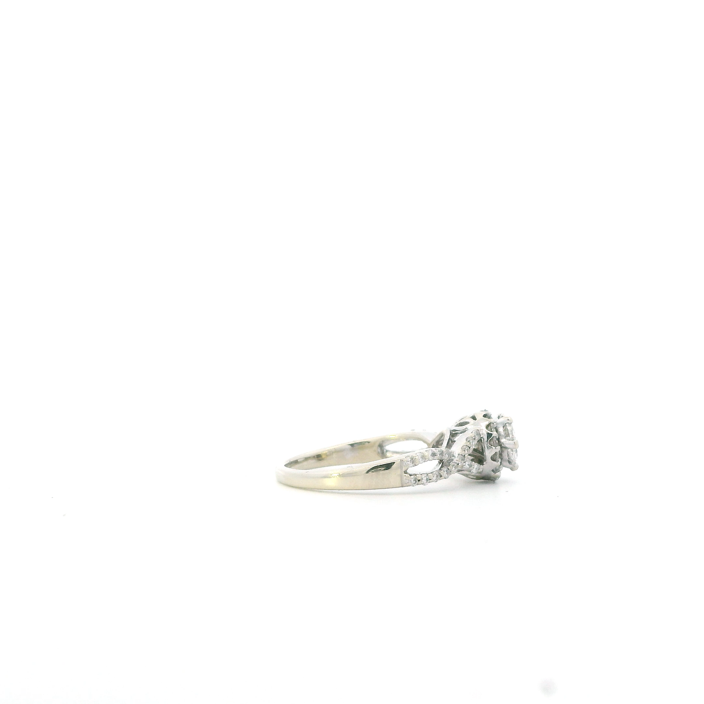 14K White Gold Diamond Women's Ring - 0.47ct