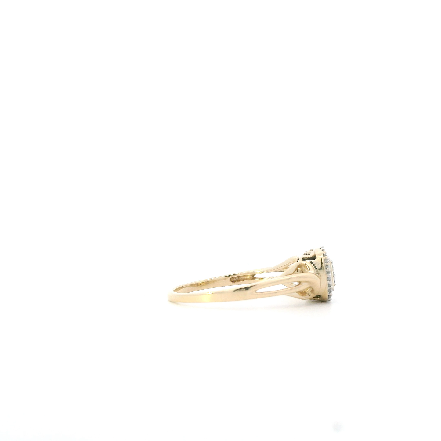 10K Yellow Gold Diamonds Ring - 0.06ct