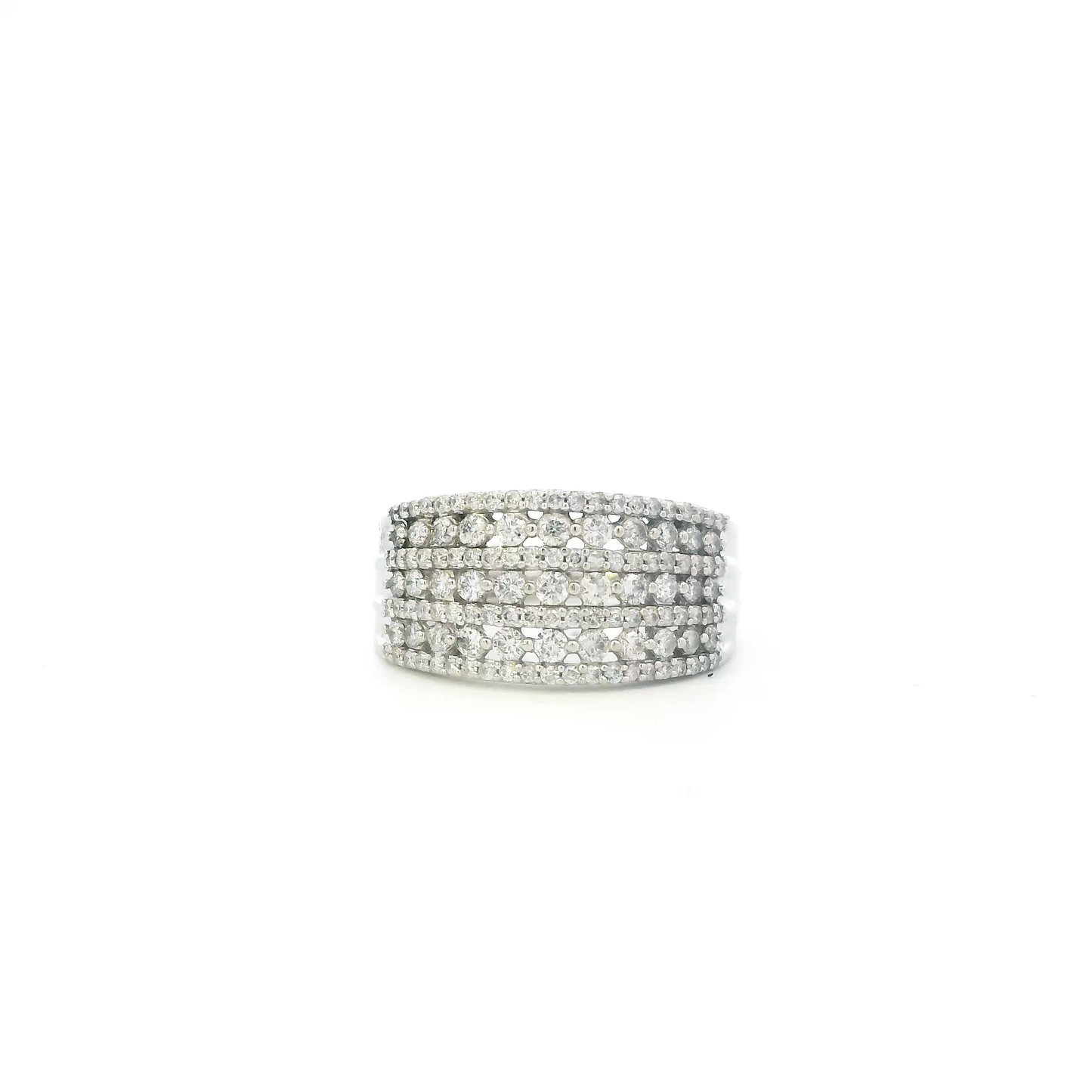 10K White Gold Diamond Women's Ring - 1.15ct