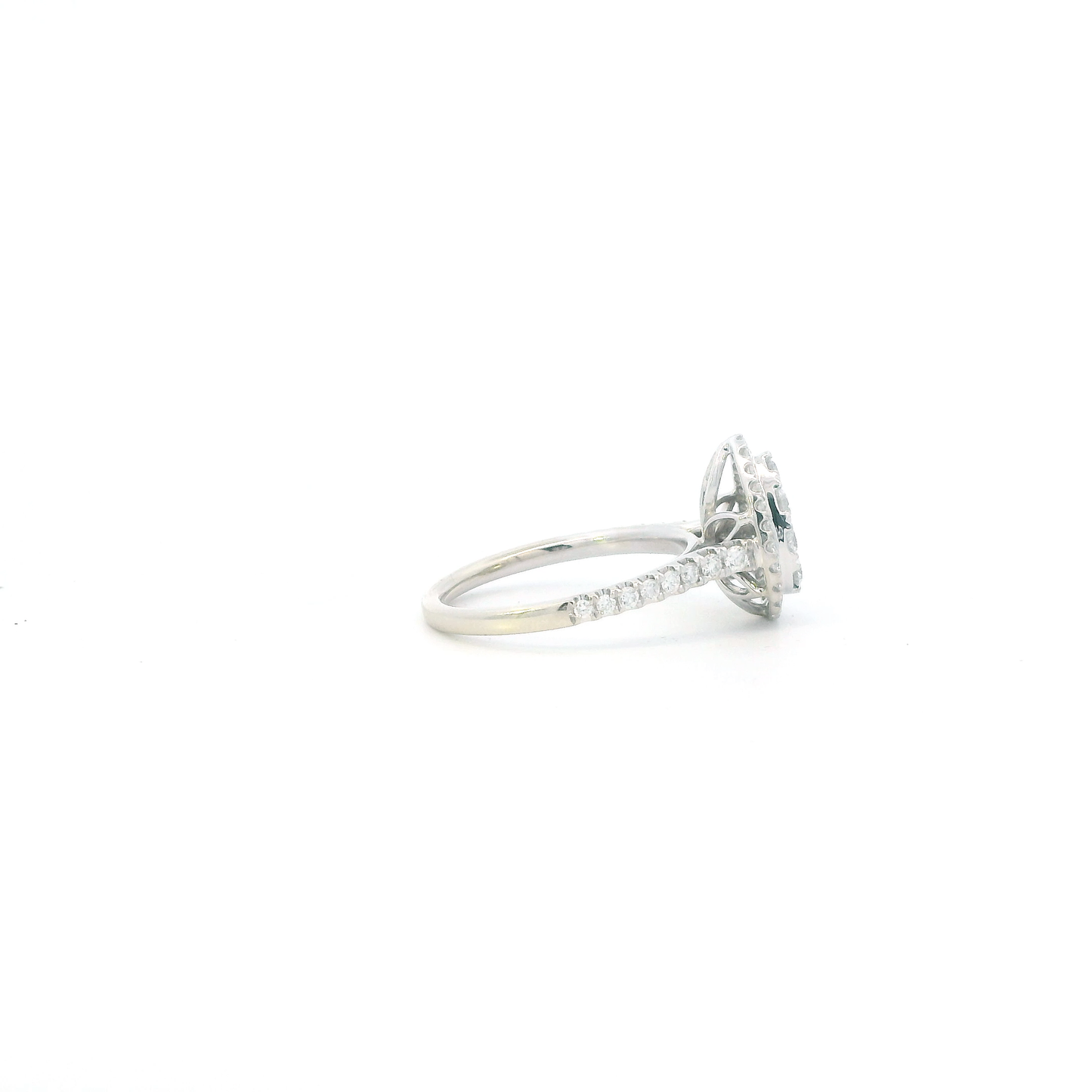 10K White Gold Lab Grown Diamond Women's Ring - 0.97ct