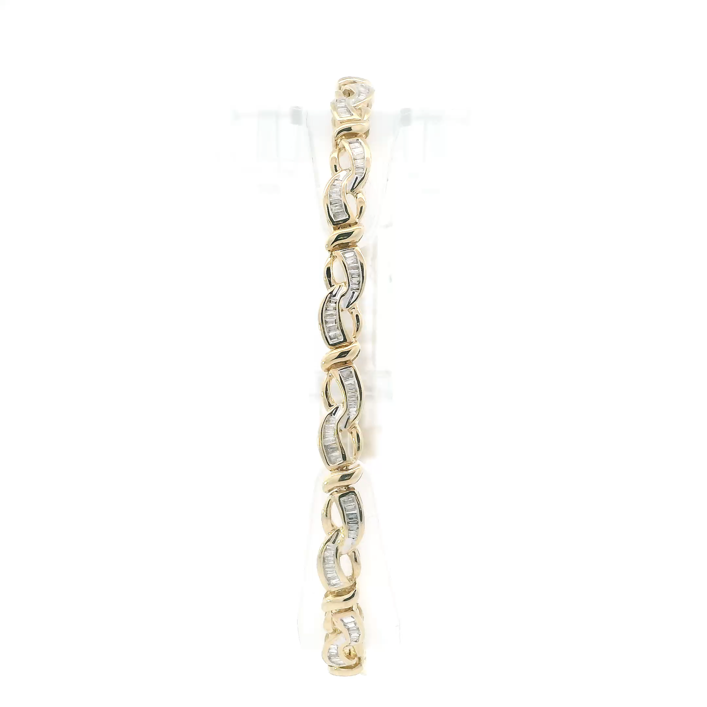 10K Yellow Gold Diamond Tennis Bracelet-1.00ct