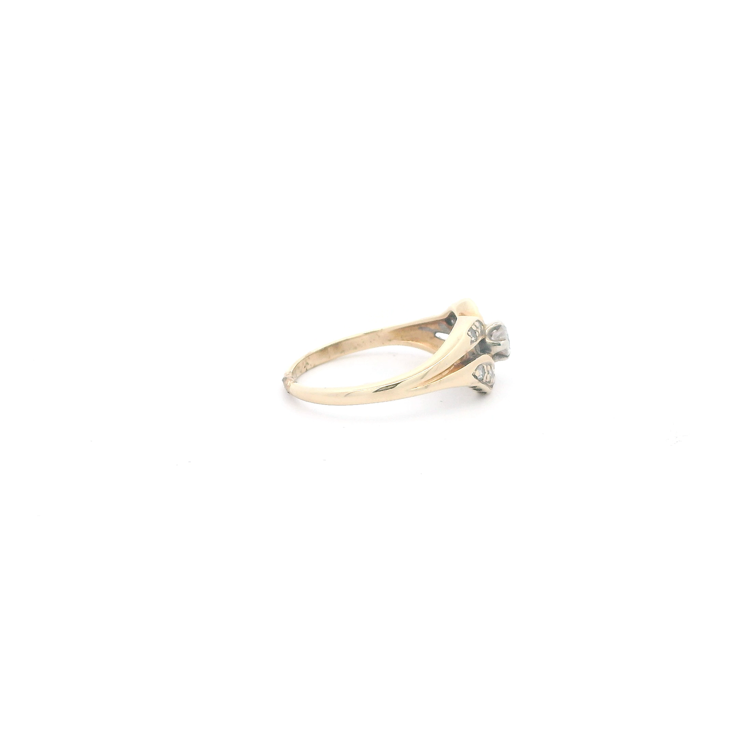 14K Yellow & White Gold Diamond Women's Ring - 0.36ct