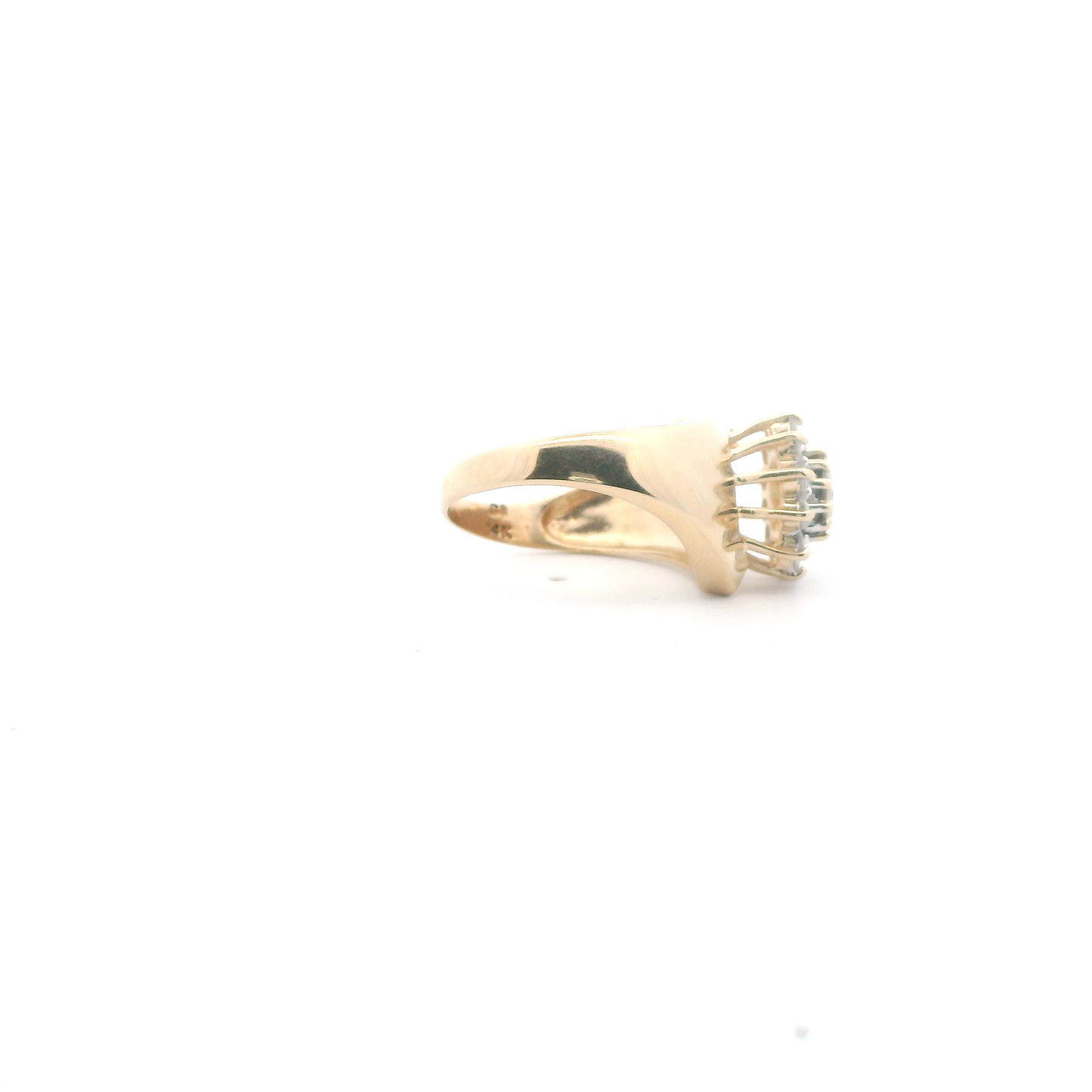 14K Yellow Gold Diamond Women's Ring - 0.98ct