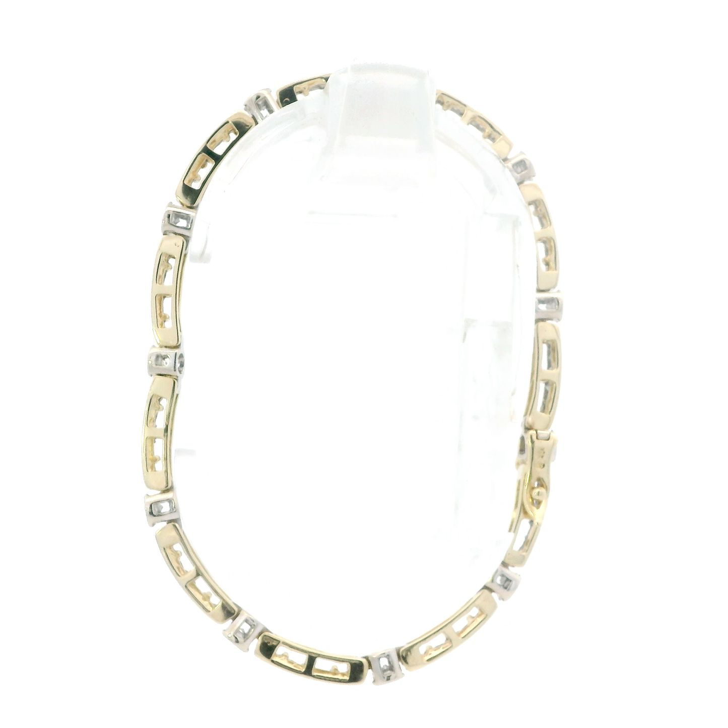 14K Yellow & White Gold 7" Diamond Tennis Bracelet -2.07ct