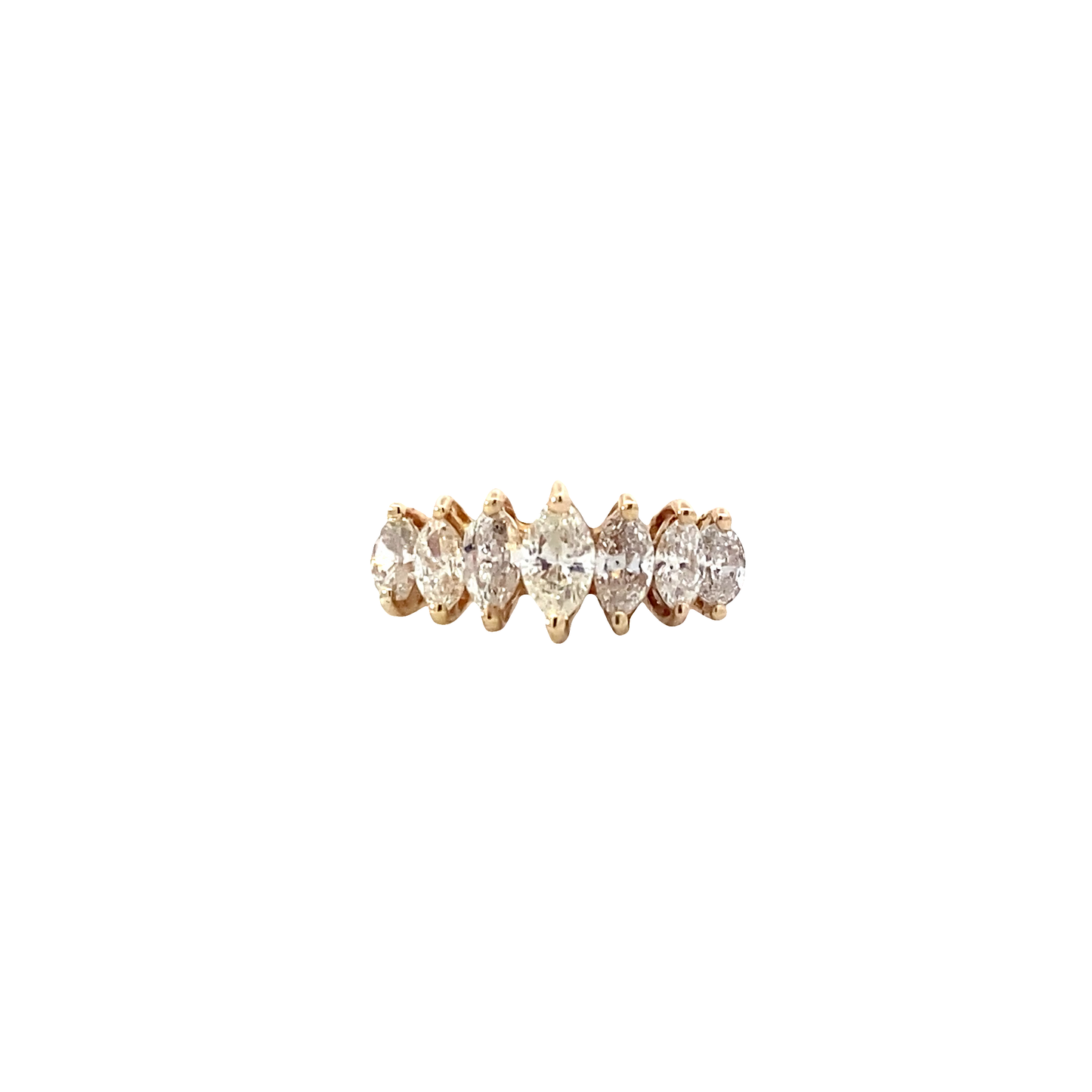 14K Yellow Gold Women's Diamond Ring - 1.10ct