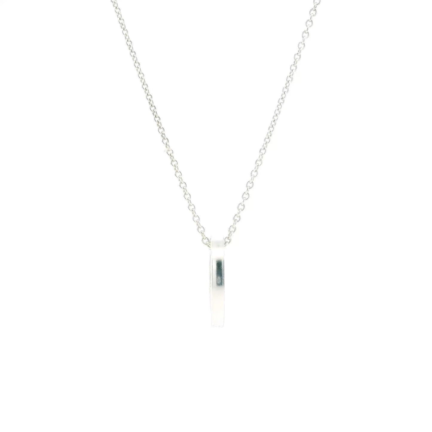 Tiffany & Co. 1837 Sterling Silver Circle Pendant & 18" Necklace