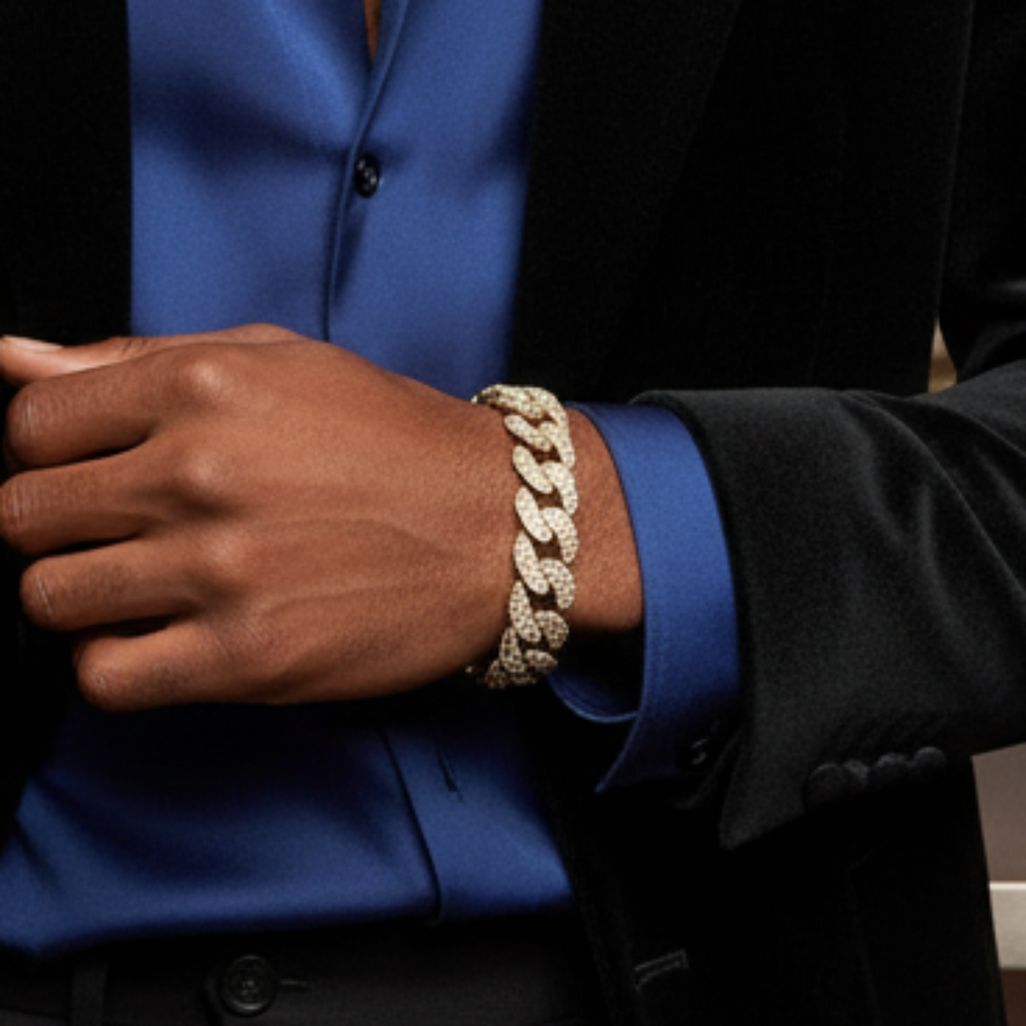 14K Yellow Gold Diamond Cuban Bracelet - 4.35ct