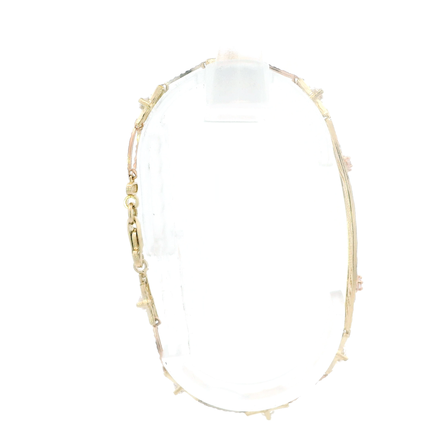 14K Tri Color Gold 7.5" "15 Anos" Bracelet