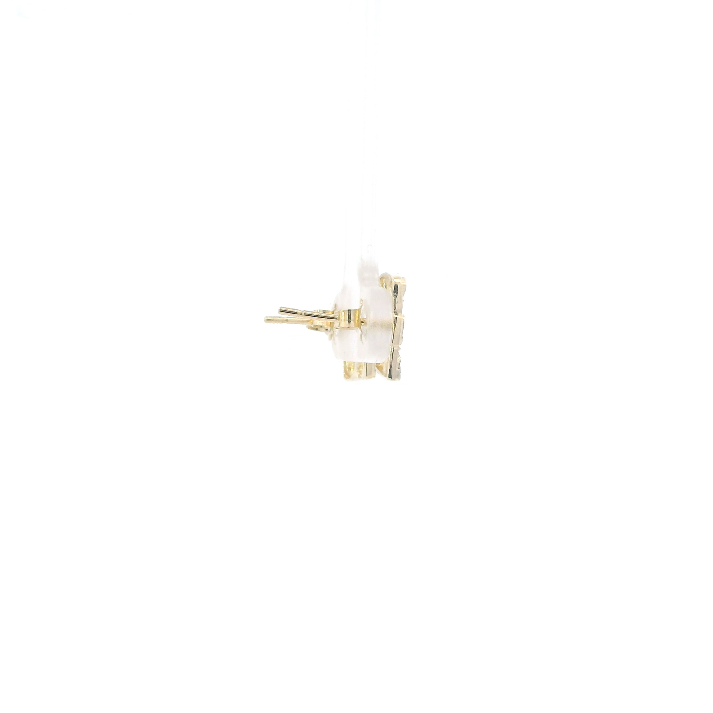 10K Yellow Gold Square Nugget Stud Earrings