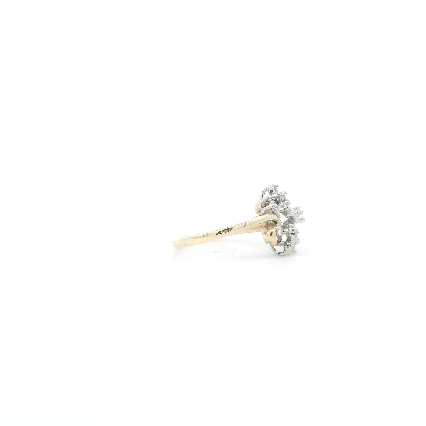 14K Yellow Gold Diamonds Womens Ring - 0.52ct