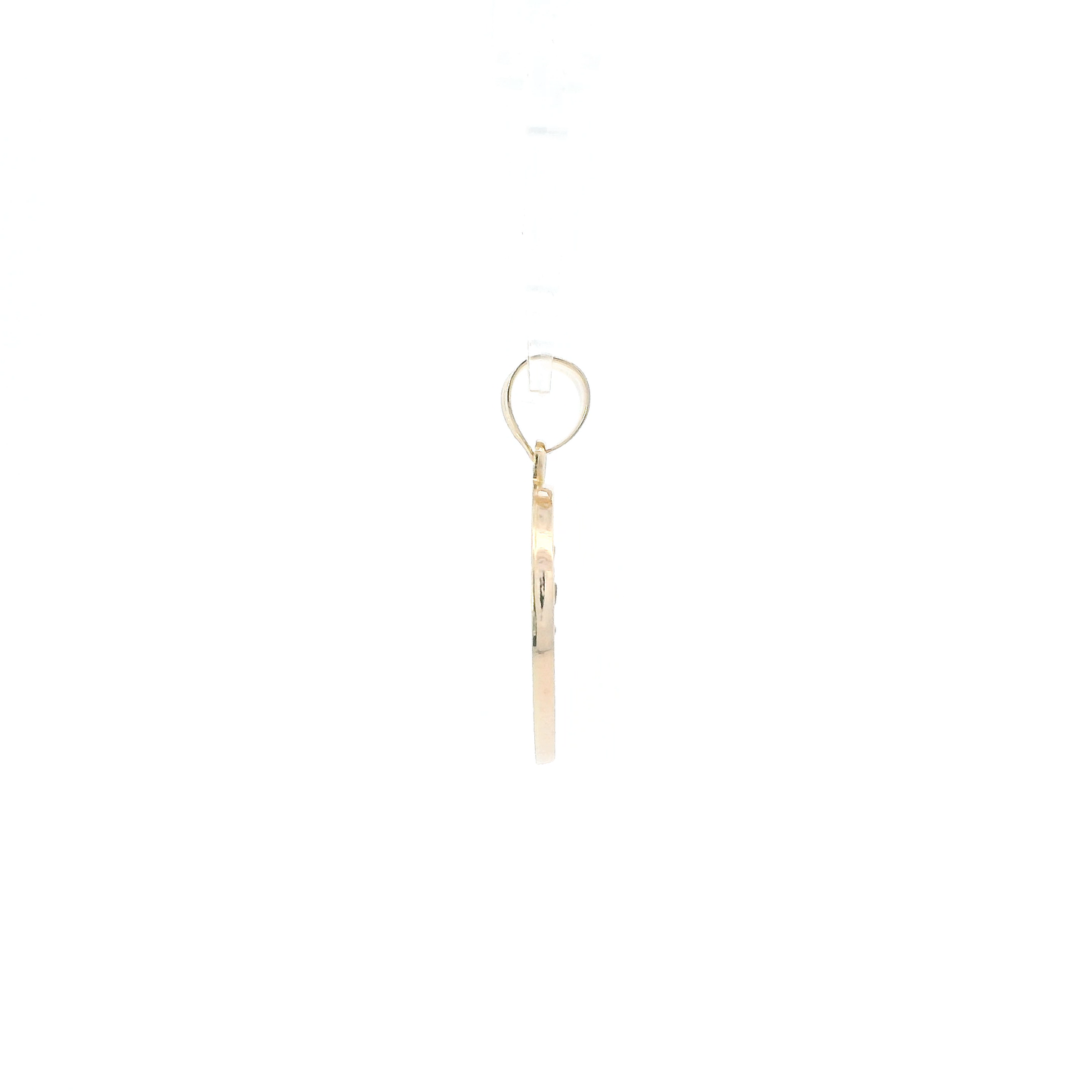 14K Yellow Gold Round "Saint Christopher" Pendant