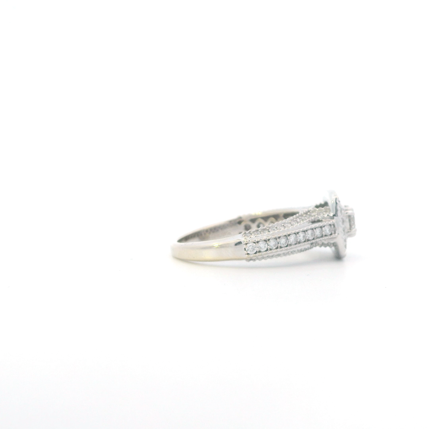 14K White Gold Lab Grown Diamonds Womens Ring - 0.62ct