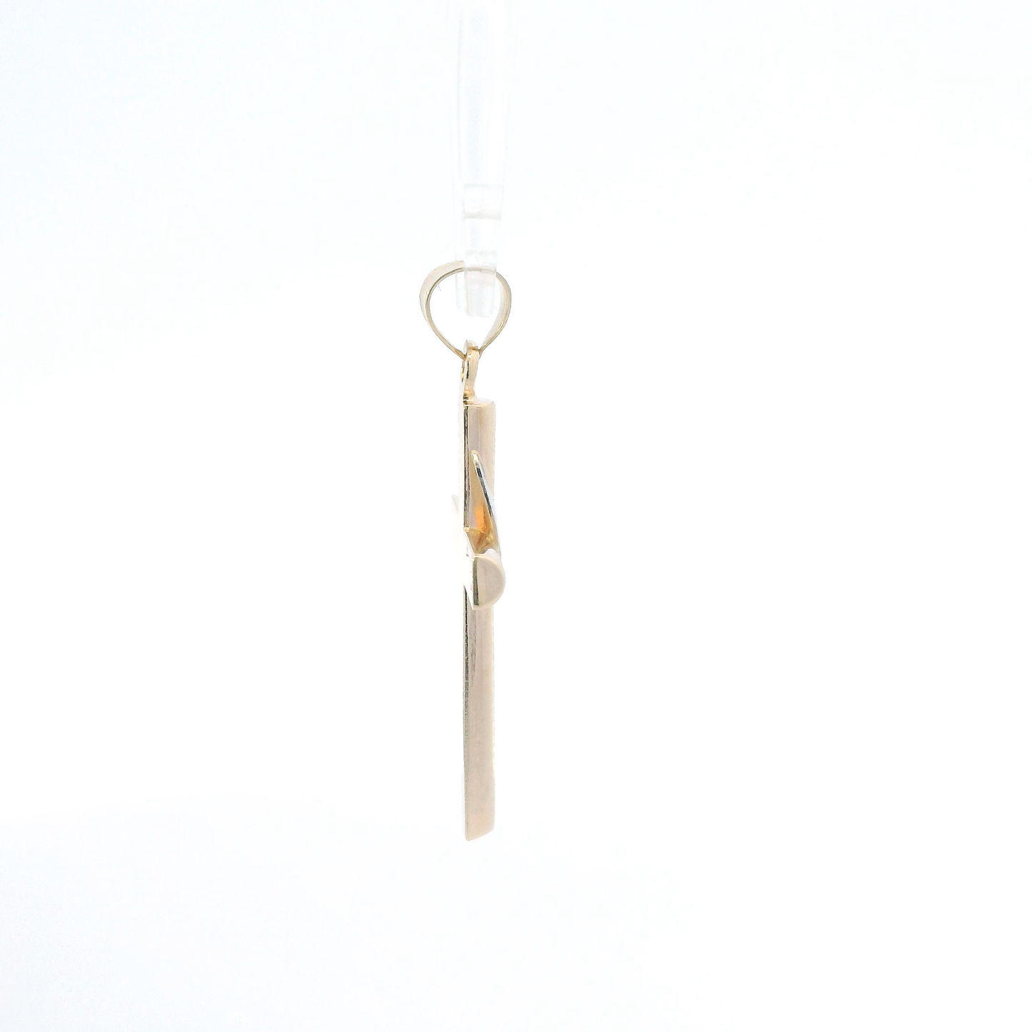 14K Yellow & White Gold Draped Cross Pendant