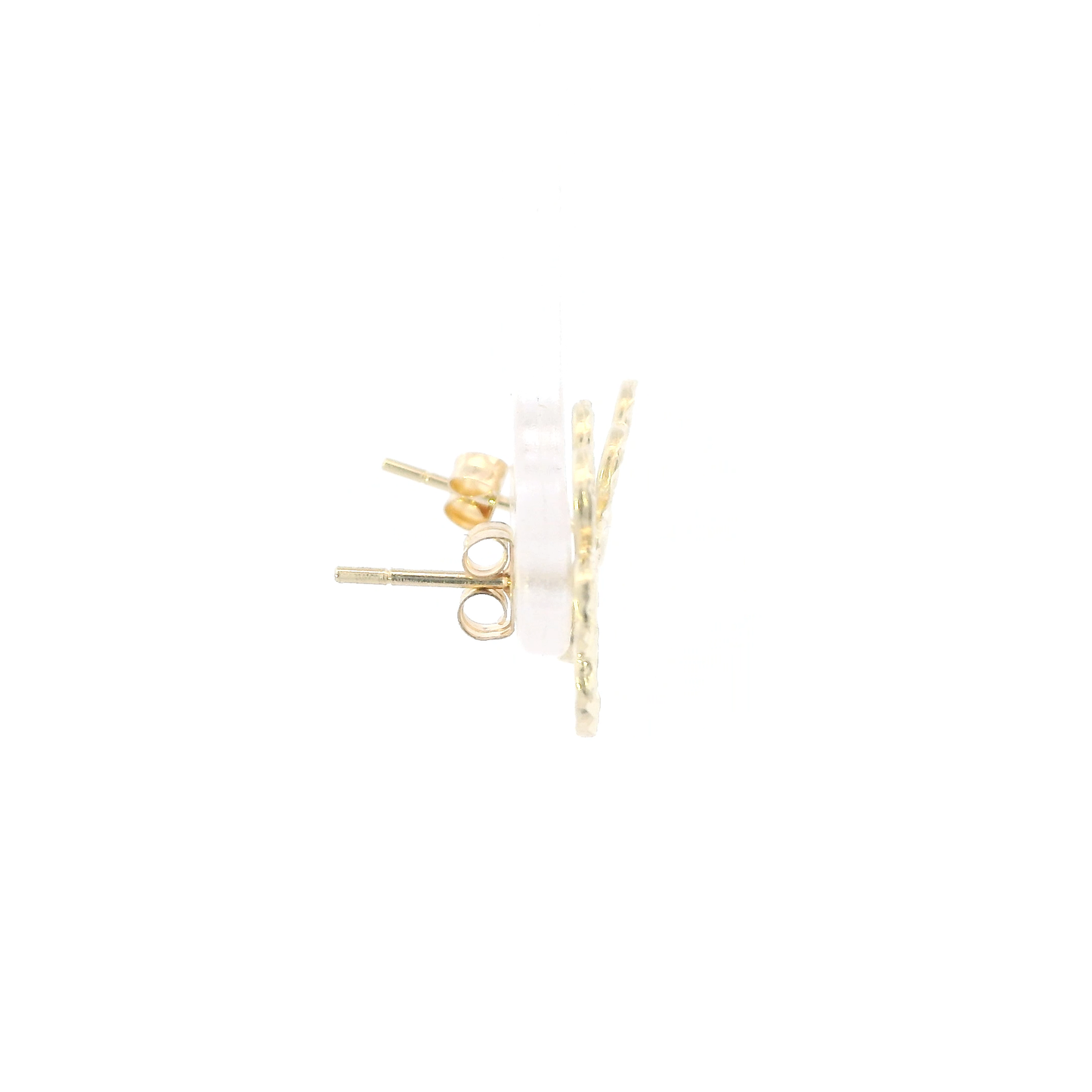 14K Yellow Gold Filigree Butterfly Earrings
