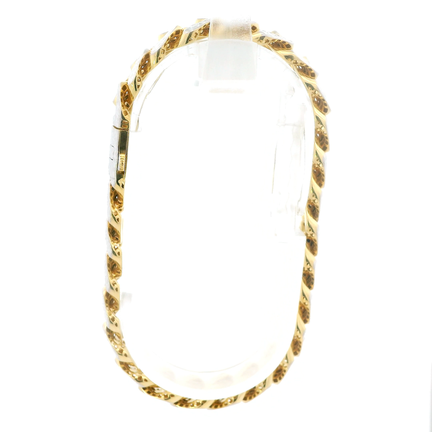 14K White & Yellow Gold 8.5" Miami Cuban Bracelet