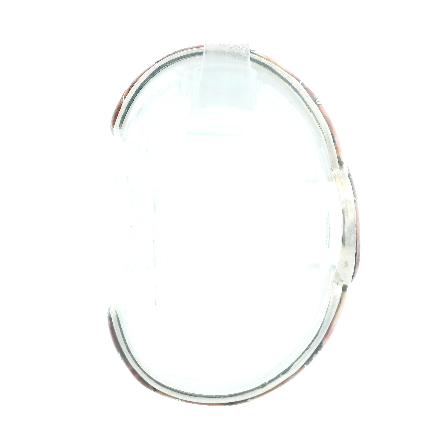 Sterling Silver Spiny Oyster Inlay Cuff Bracelet