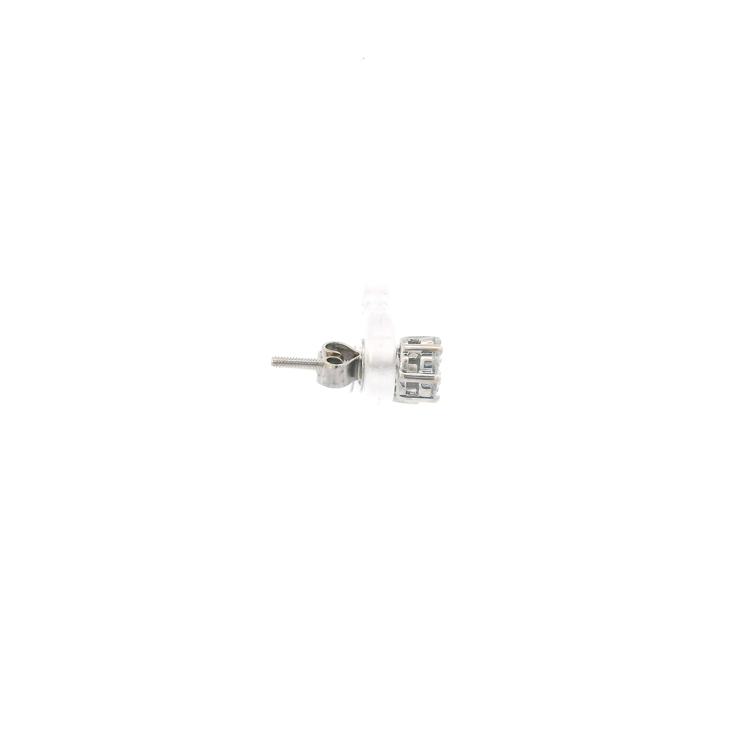 10K White Gold Diamond Screwback Stud Earrings - 0.25ct