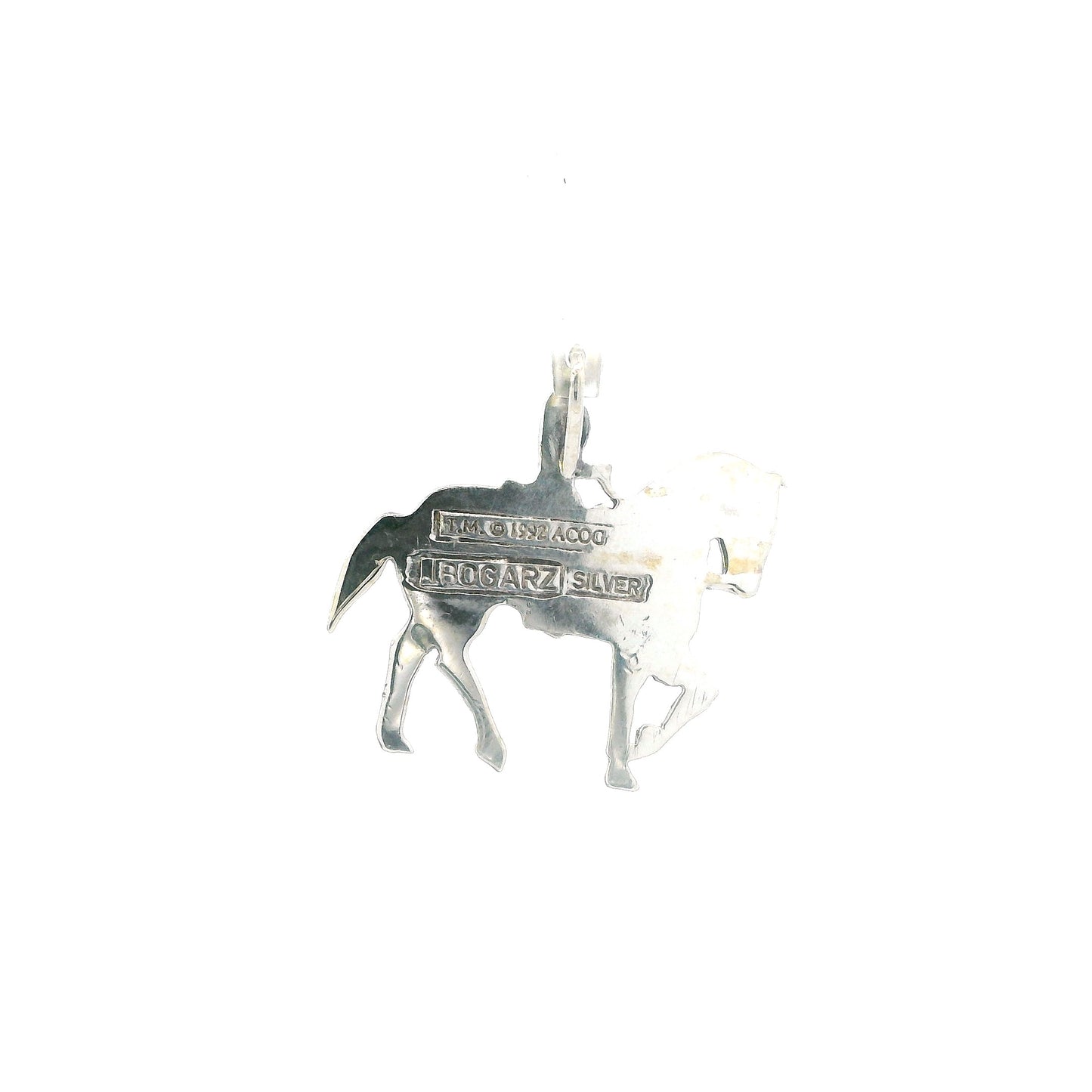 Bogarz Vintage Sterling Silver Horse & Rider Pendant