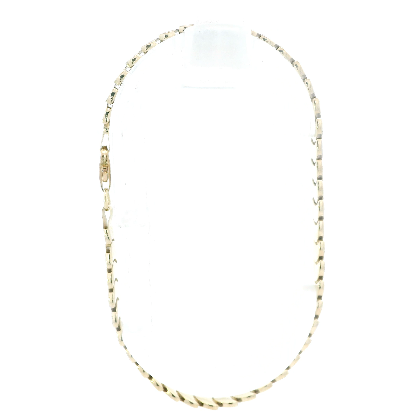 10K Yellow & White Gold 7.5" Half Moon Link Bracelet