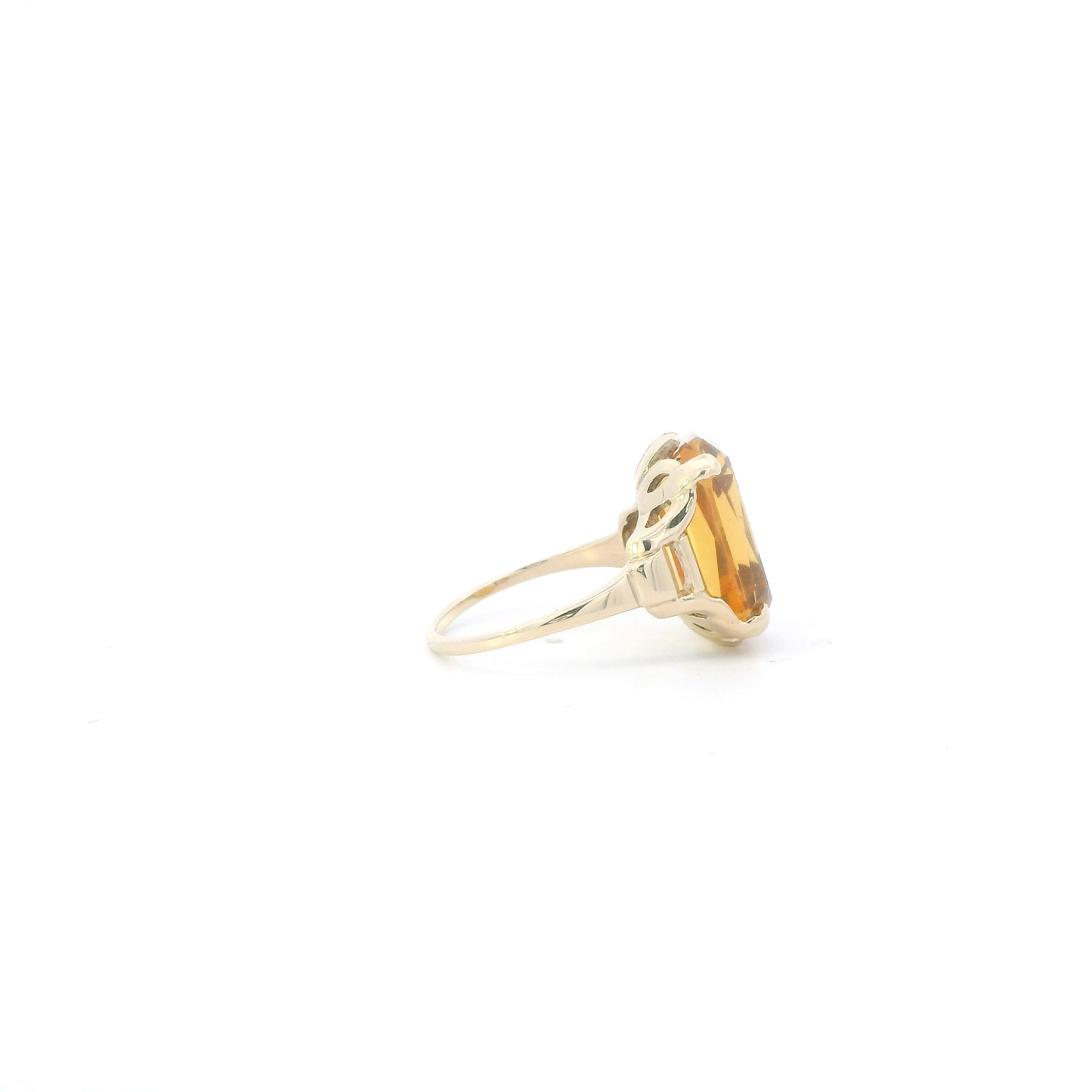 10K Yellow Gold Citrine Womens Ring
