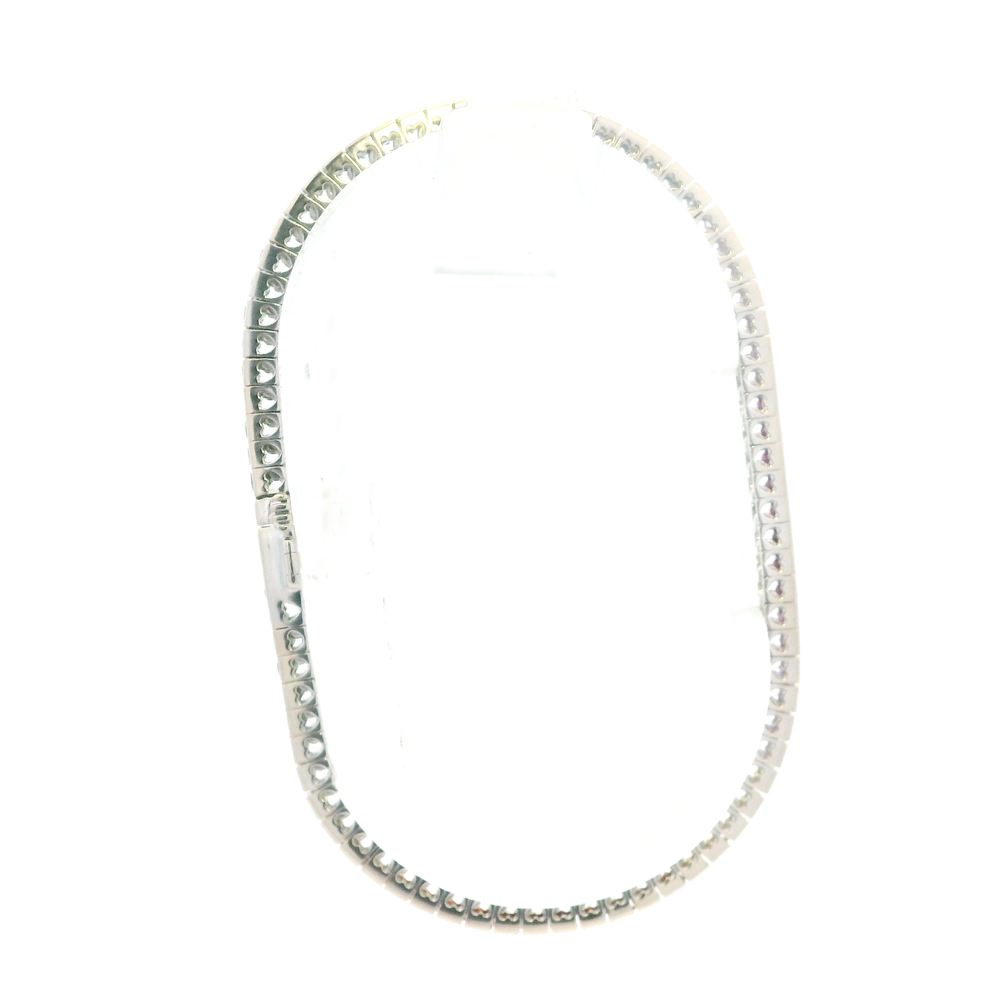 18K White Gold 7" Multi Color Sapphire Rainbow Bracelet