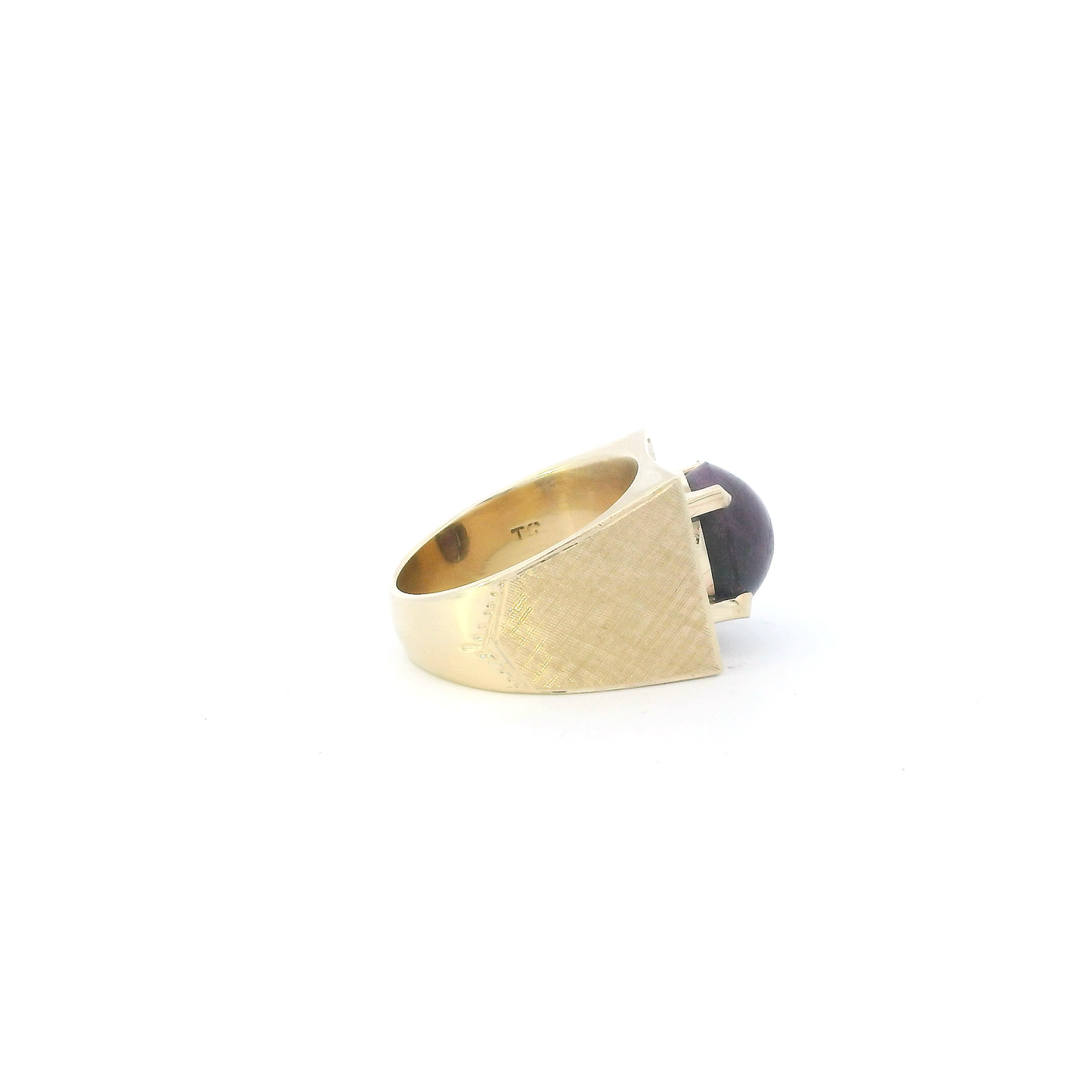 10K Yellow Gold Star Ruby Ring