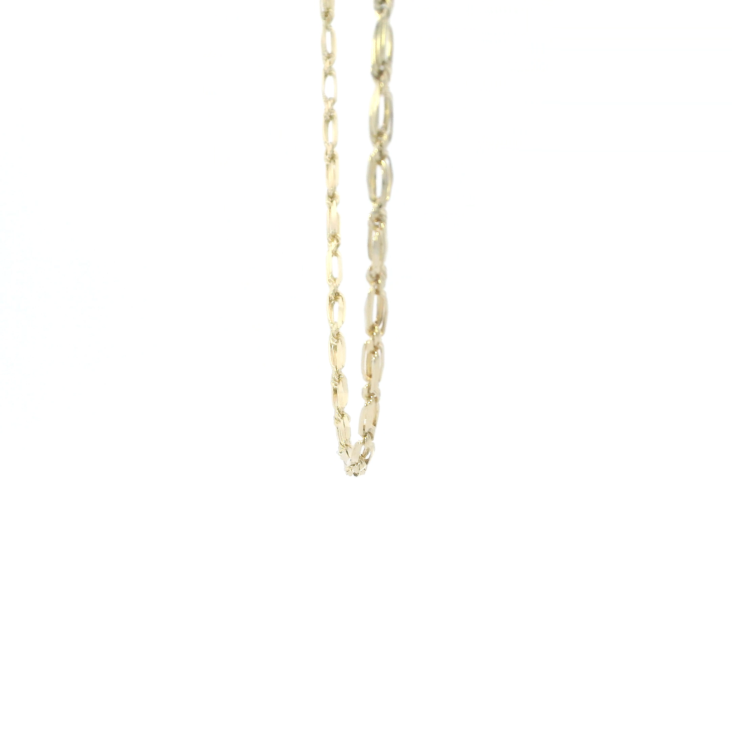 14K Yellow Gold 17.5" Bar Link Chain