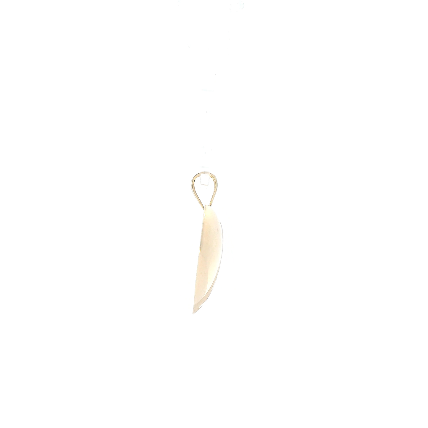 14K Yellow Gold Footprint Heart Pendant