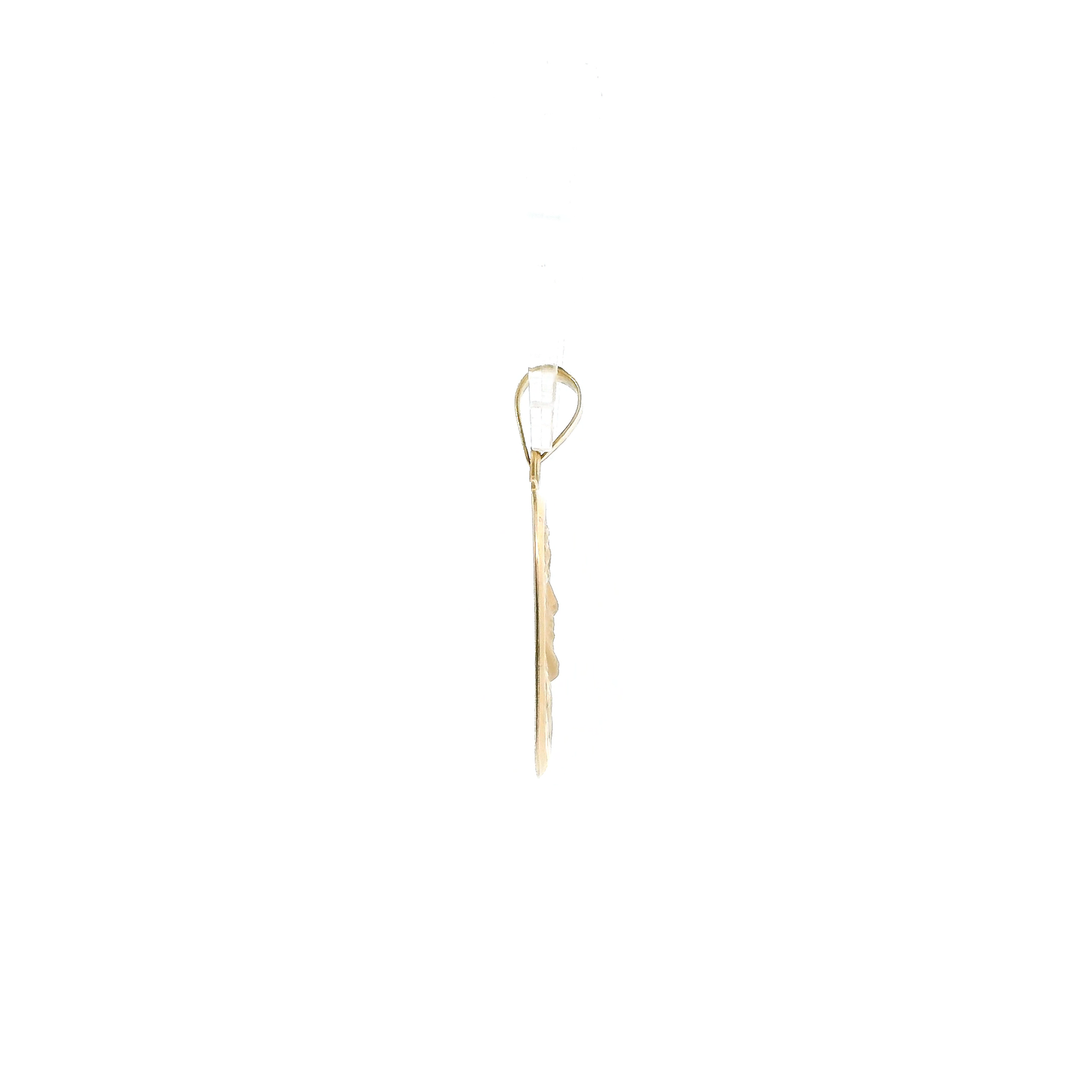 14K Yellow Gold Diamond Cut Jesus Face Pendant