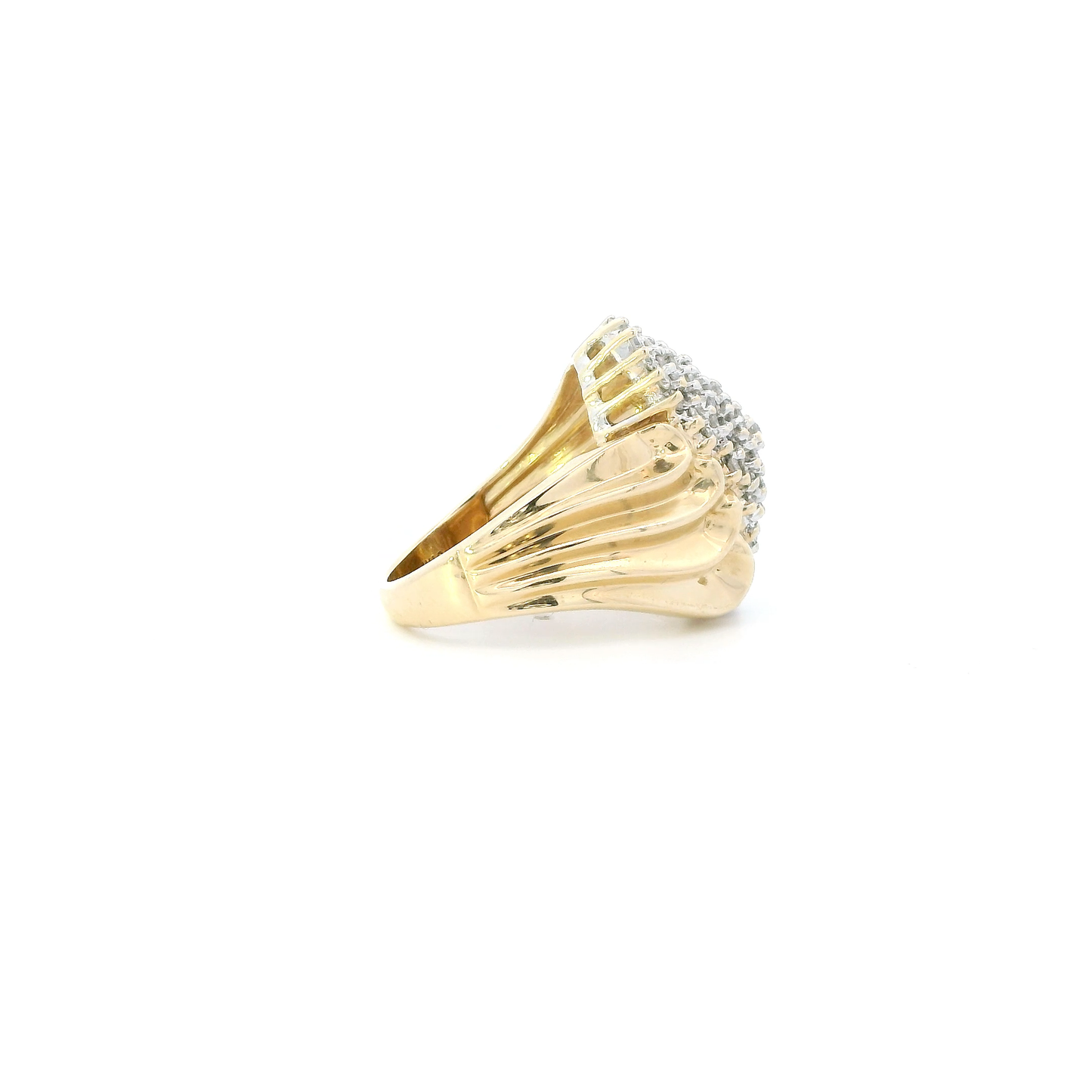 10K Yellow Gold Diamond Womens Ring - 0.82ct