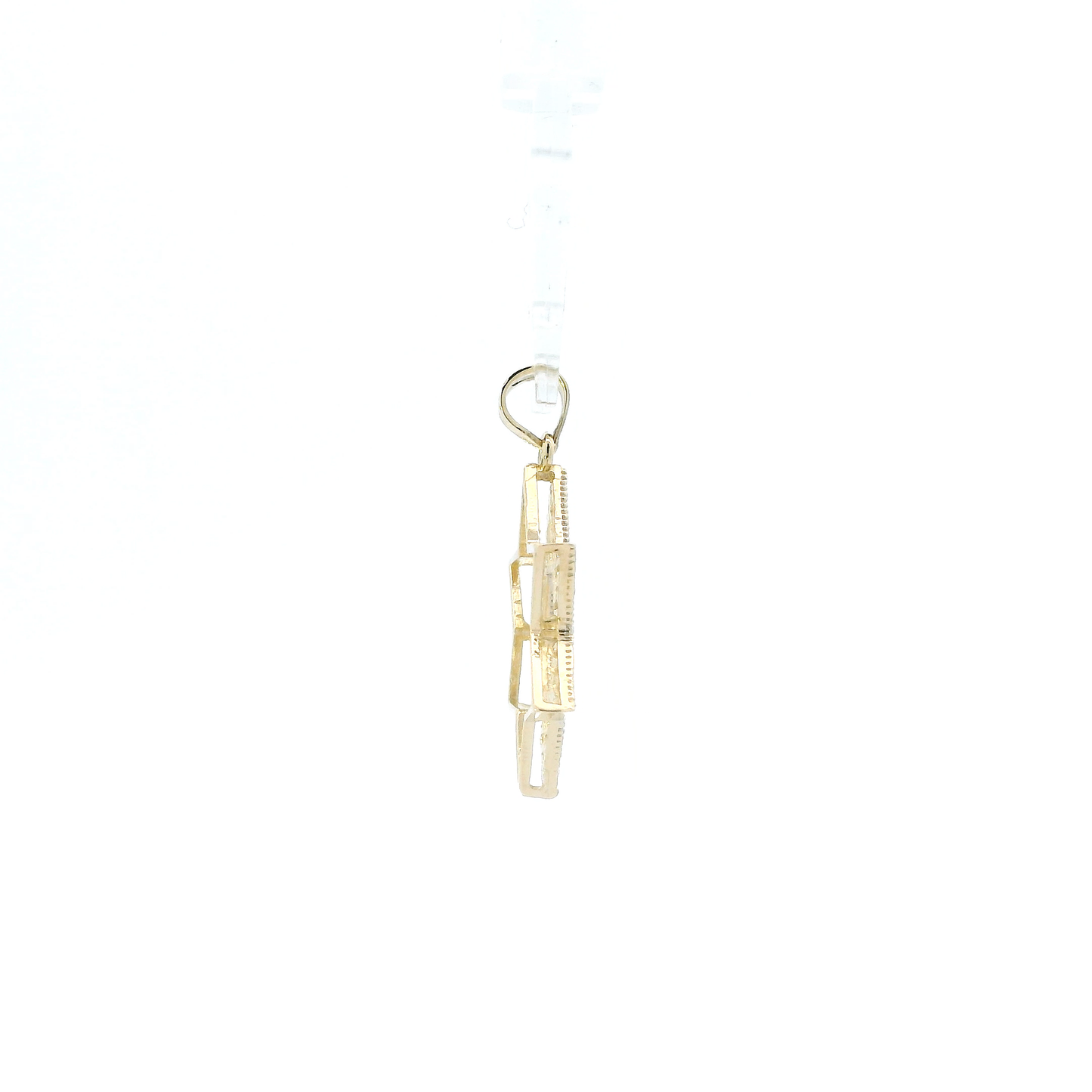 14K Yellow Gold Cz Star Of David Pendant
