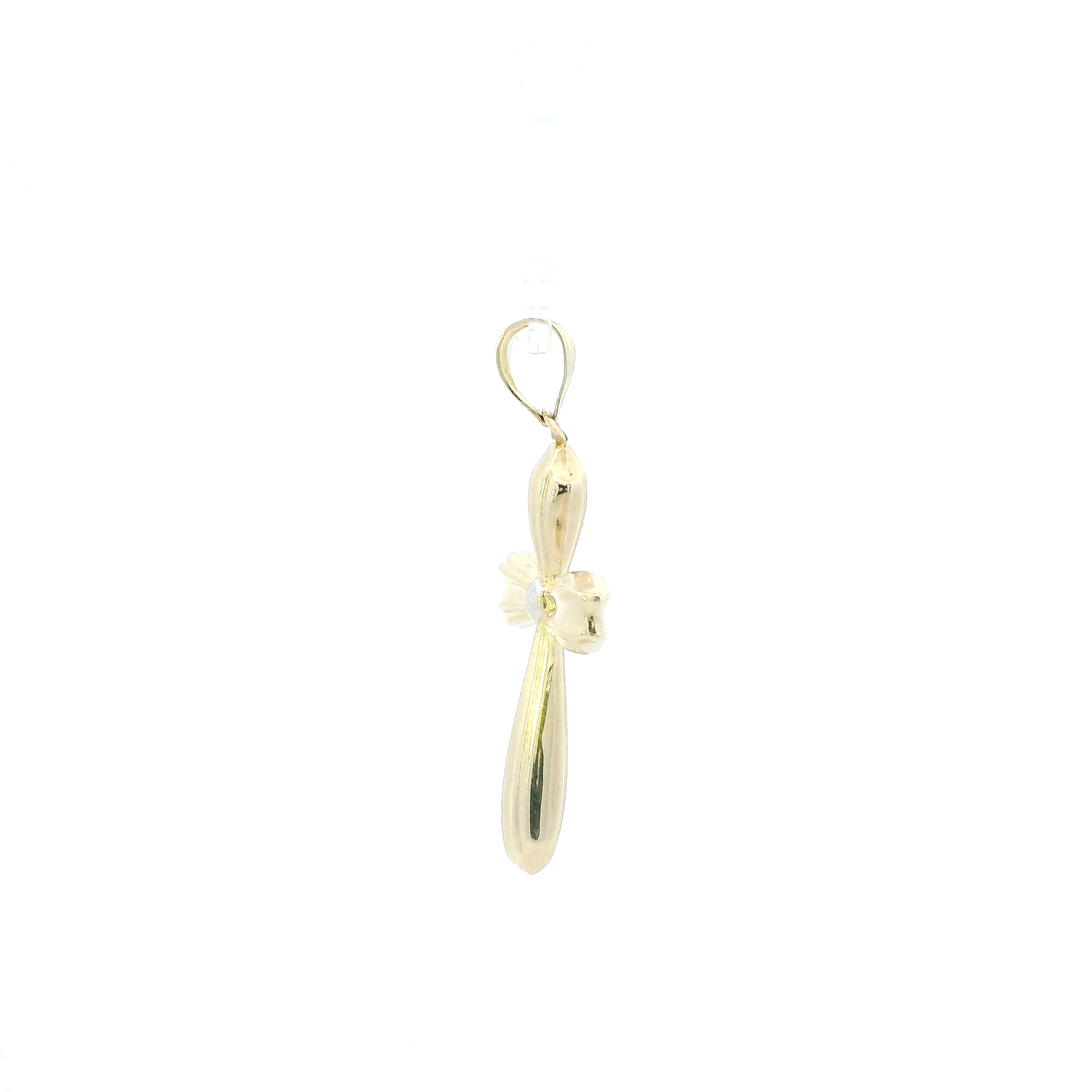 14K Yellow & White Gold Ridged Design Pendant