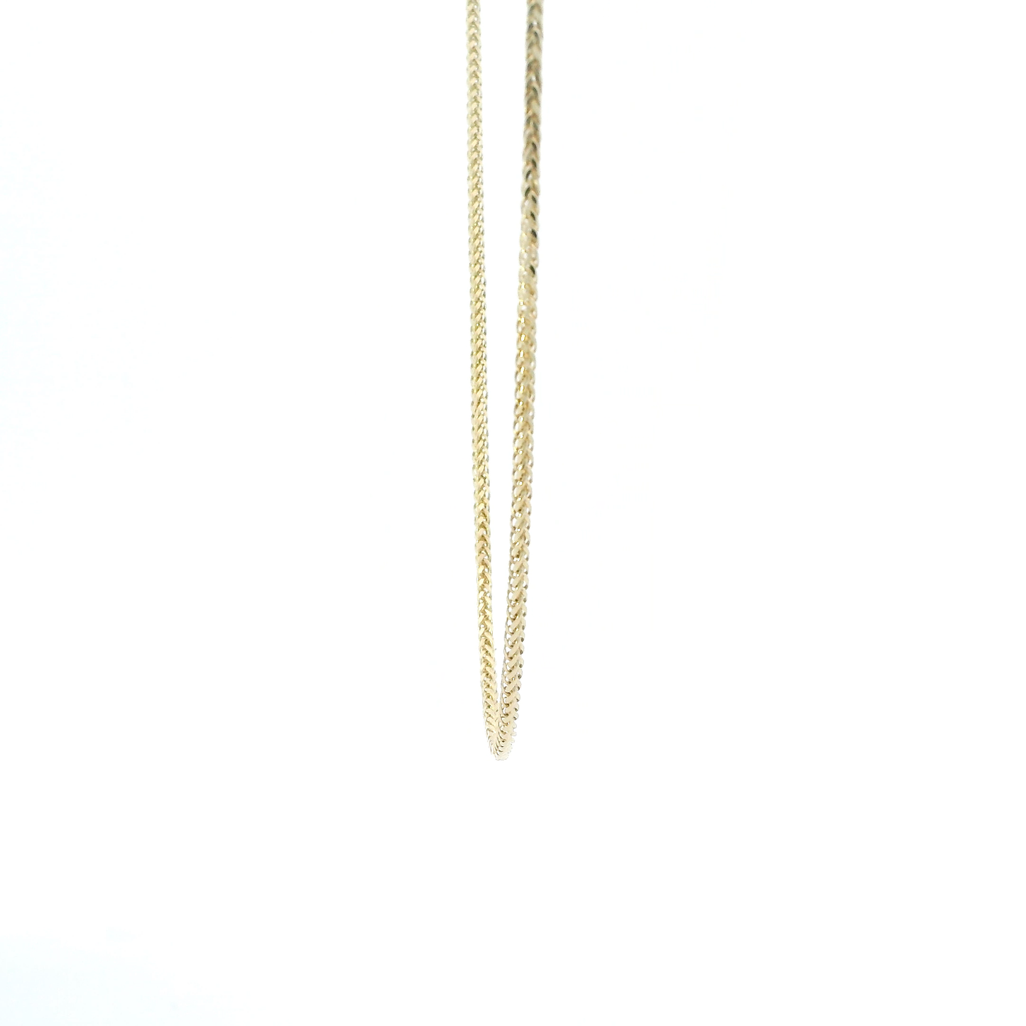 14K Yellow Gold 23.5" Hollow Wheat Chain