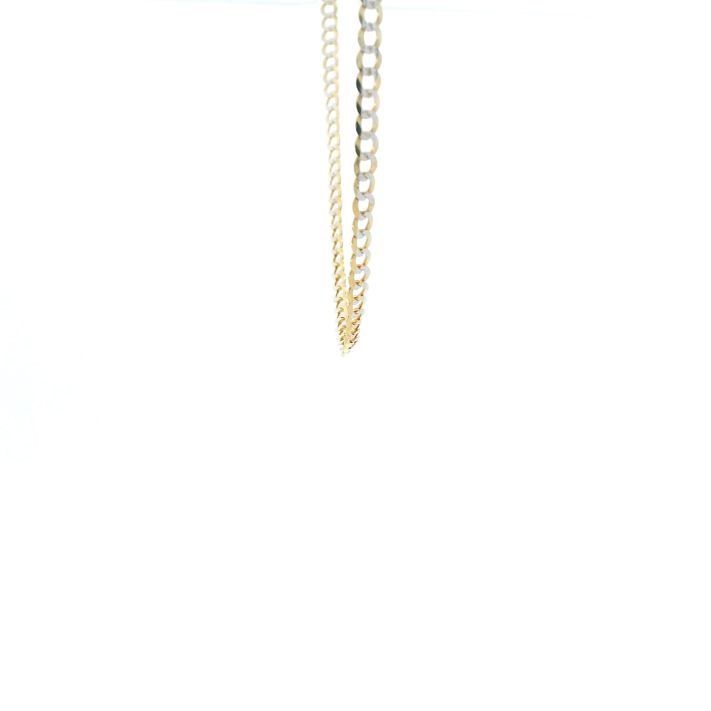 10K Yellow Gold 16" Diamond Cut Curb Chain