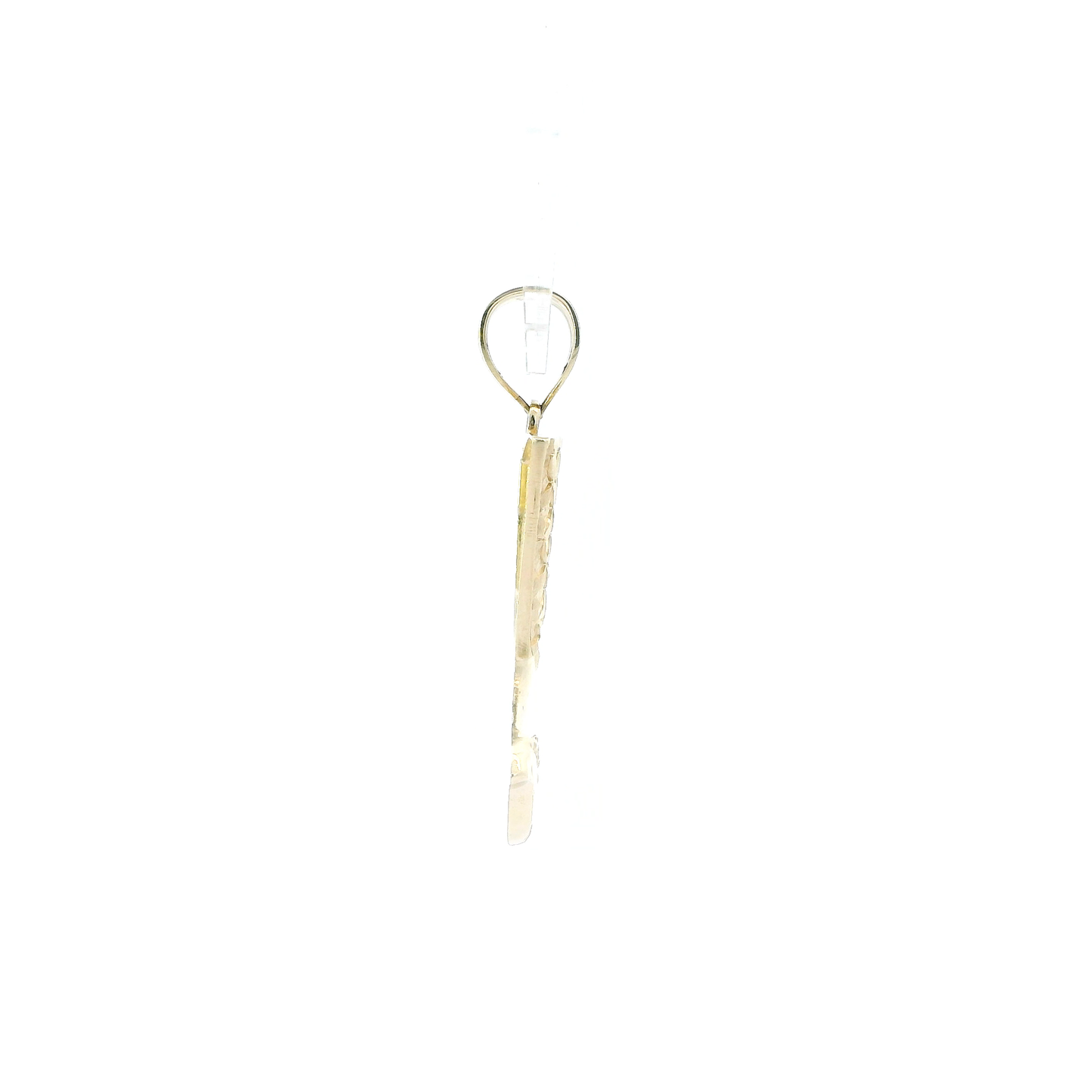 10K Yellow Gold Diamond Cut Nefertiti Pendant