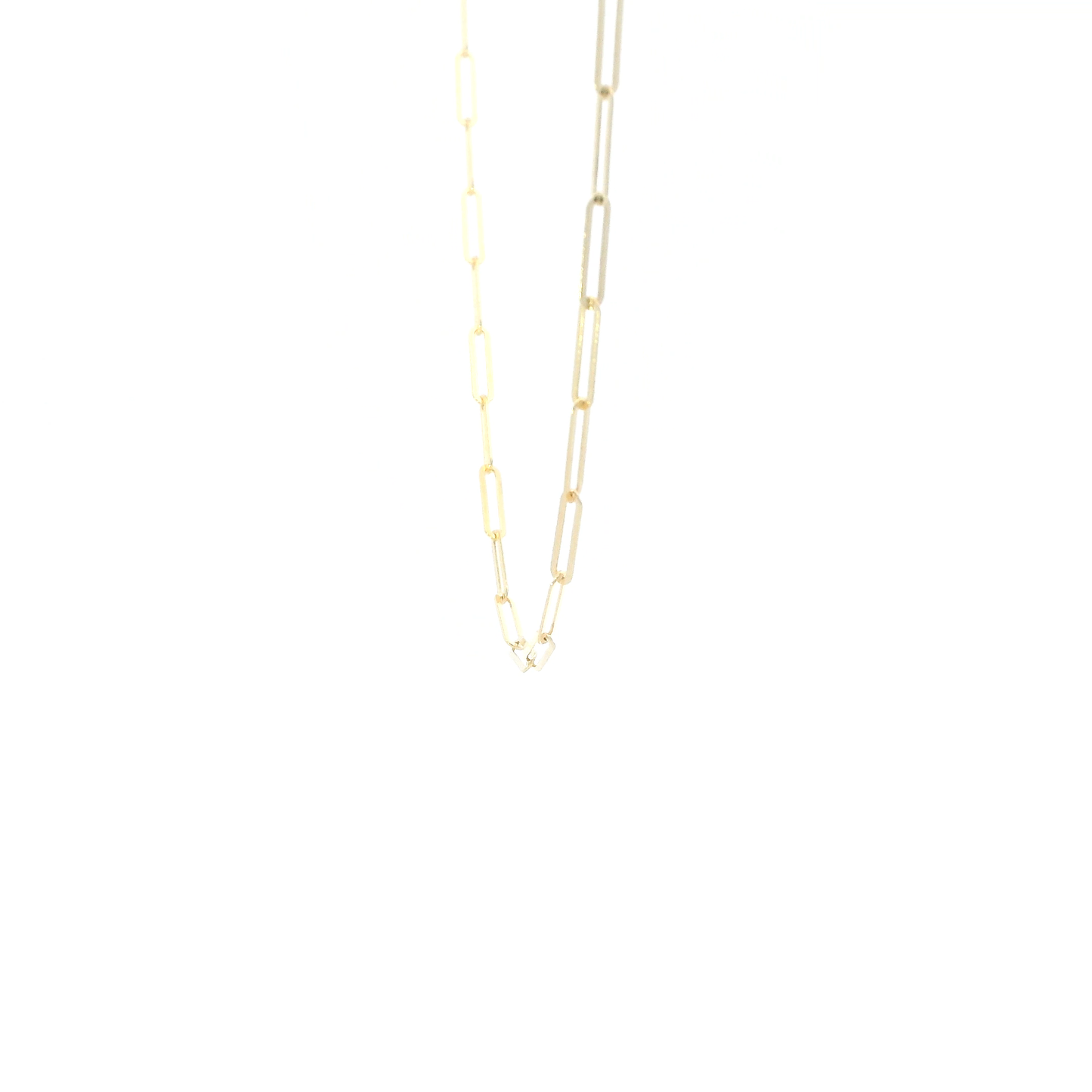 10K Yellow Gold 18" Paperclip Chain