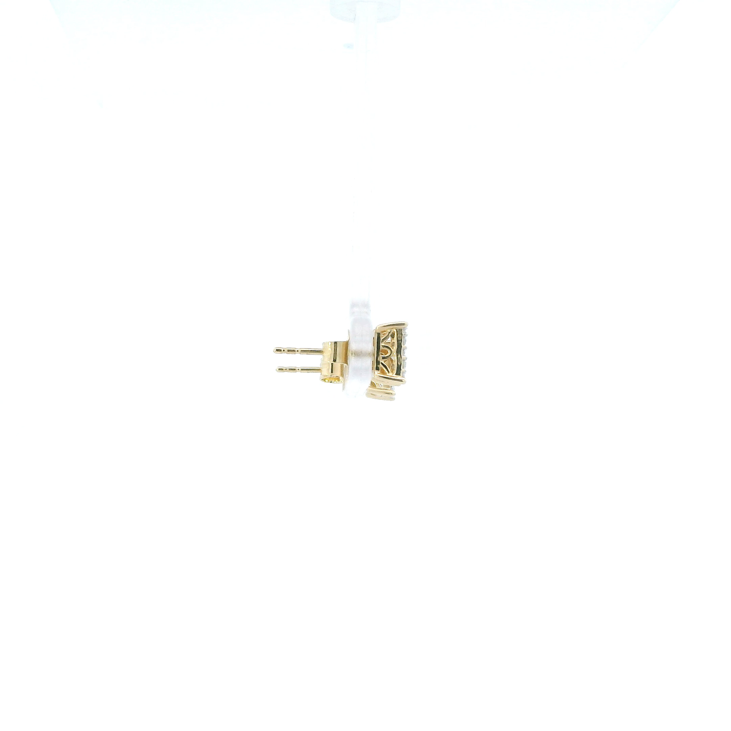 14K Yellow & White Gold Diamond Earrings - 0.19ct