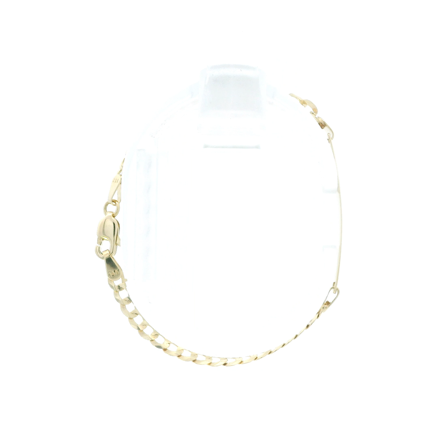14K Yellow Gold 6" Curb ID Bracelet
