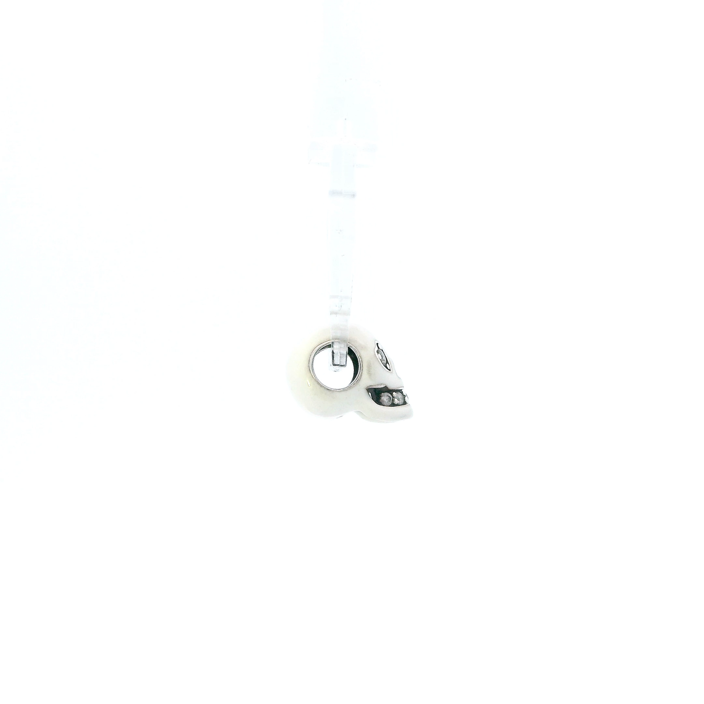 Pandora Glow In The Dark Silver Skull Charm