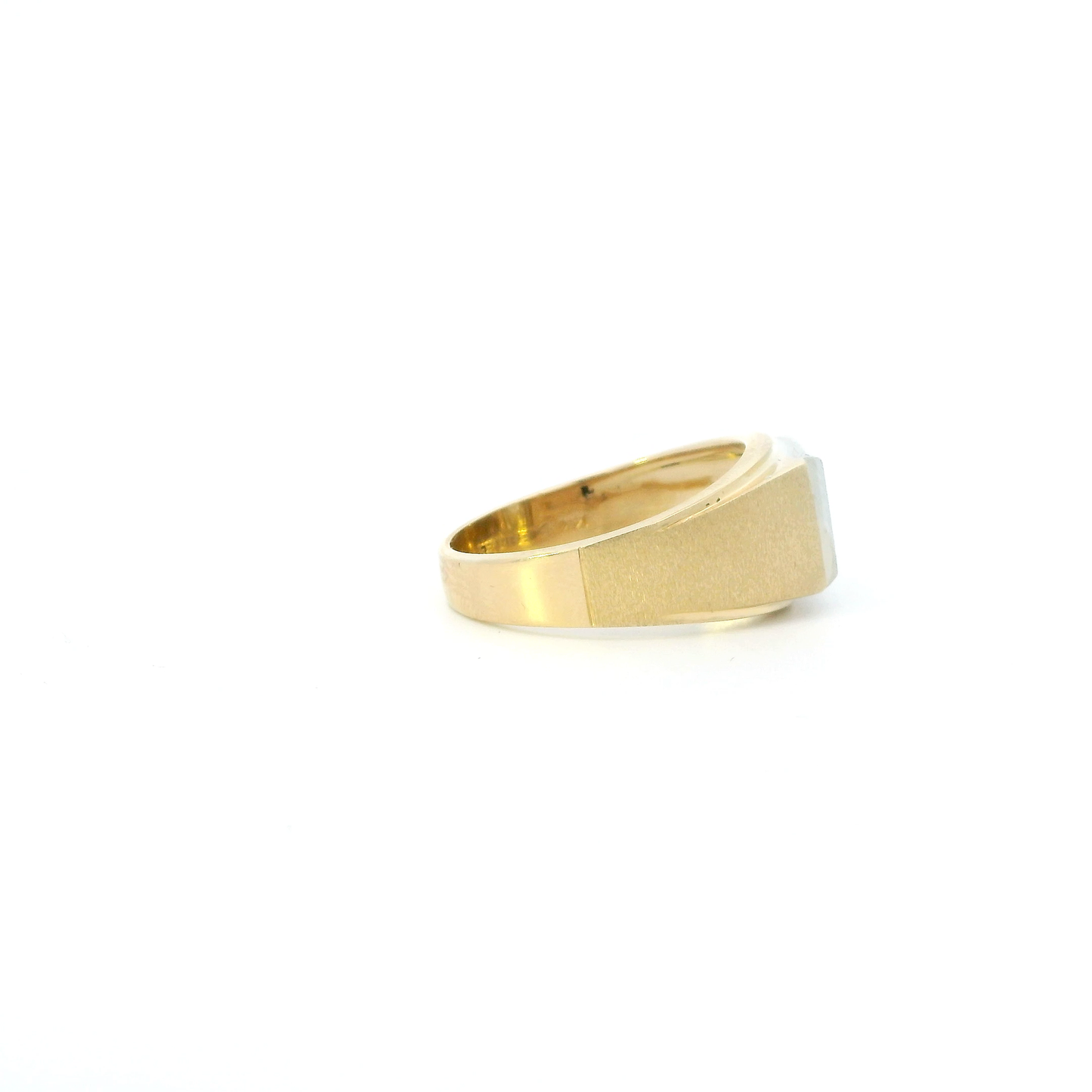 14K Yellow & White Gold Diamond Mens Ring - 0.28ct